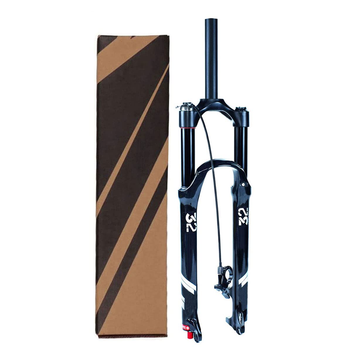 UPPVTE Air Suspension Fork - 26/27.5/29 Inch MTB Straight Tube Fork with Remote Lockout & Rebound Adjustment | 130mm Travel, 9mm QR Axle | Perfect for Trail Riding, Mountain Biking & Off-Road Adventures