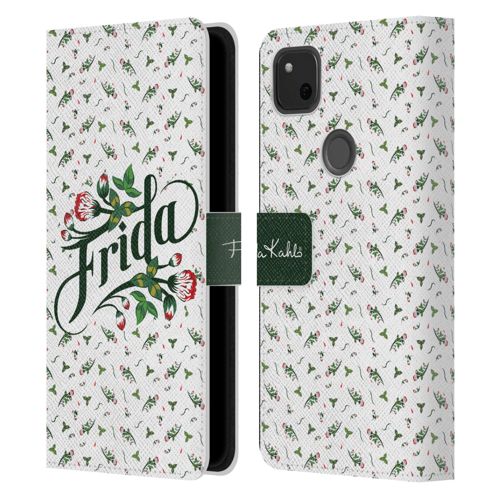 Frida Kahlo Leather Wallet Case for Google Pixel 4a - Floral Phone Cover for Travel & Daily Use
