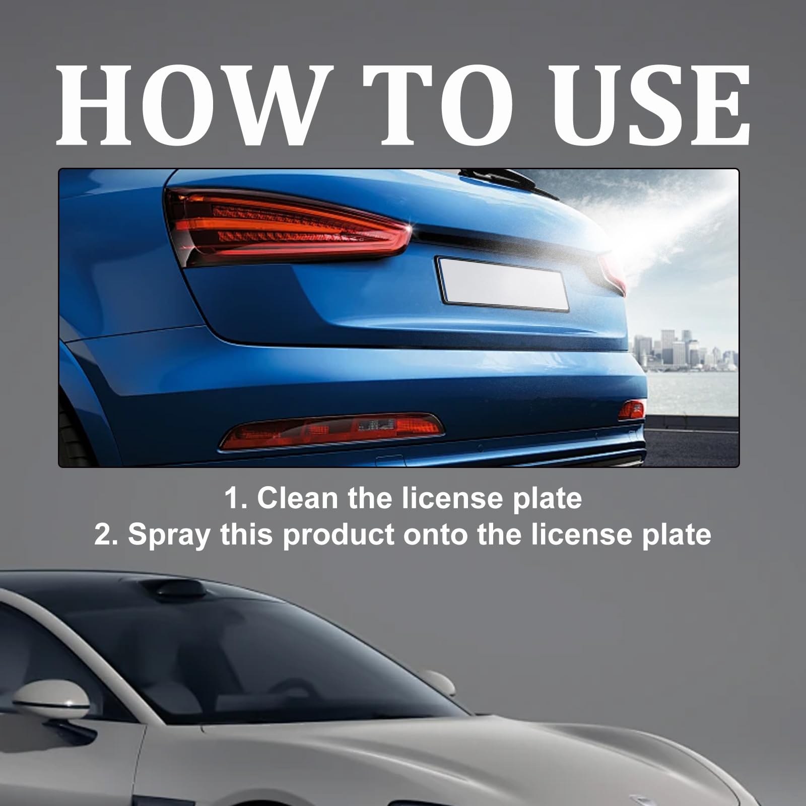 Auto Shield Spray - Durable Clear Coat License Plate Coating for Cars | Invisible Reflective Protection | Ideal for Night Driving & Vehicle Security