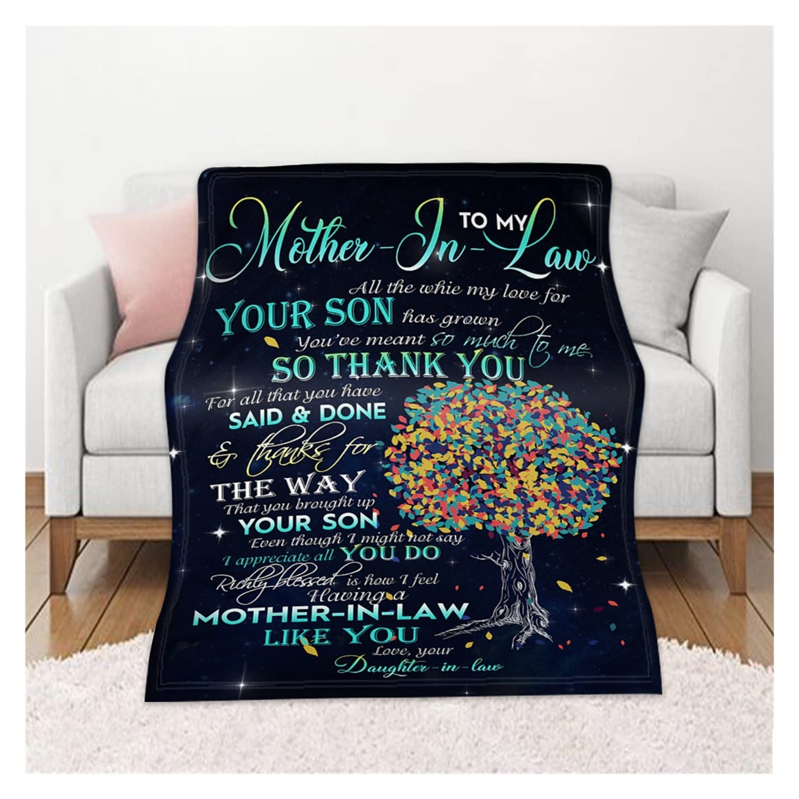 Personalized Flannel Throw Blanket - Soft & Warm Gift for Mom, Dad, Women & Men - Flower Butterfly Design - 180x220cm (71x87in) - Perfect for Cozy Nights, Family Gatherings & Thoughtful Presents
