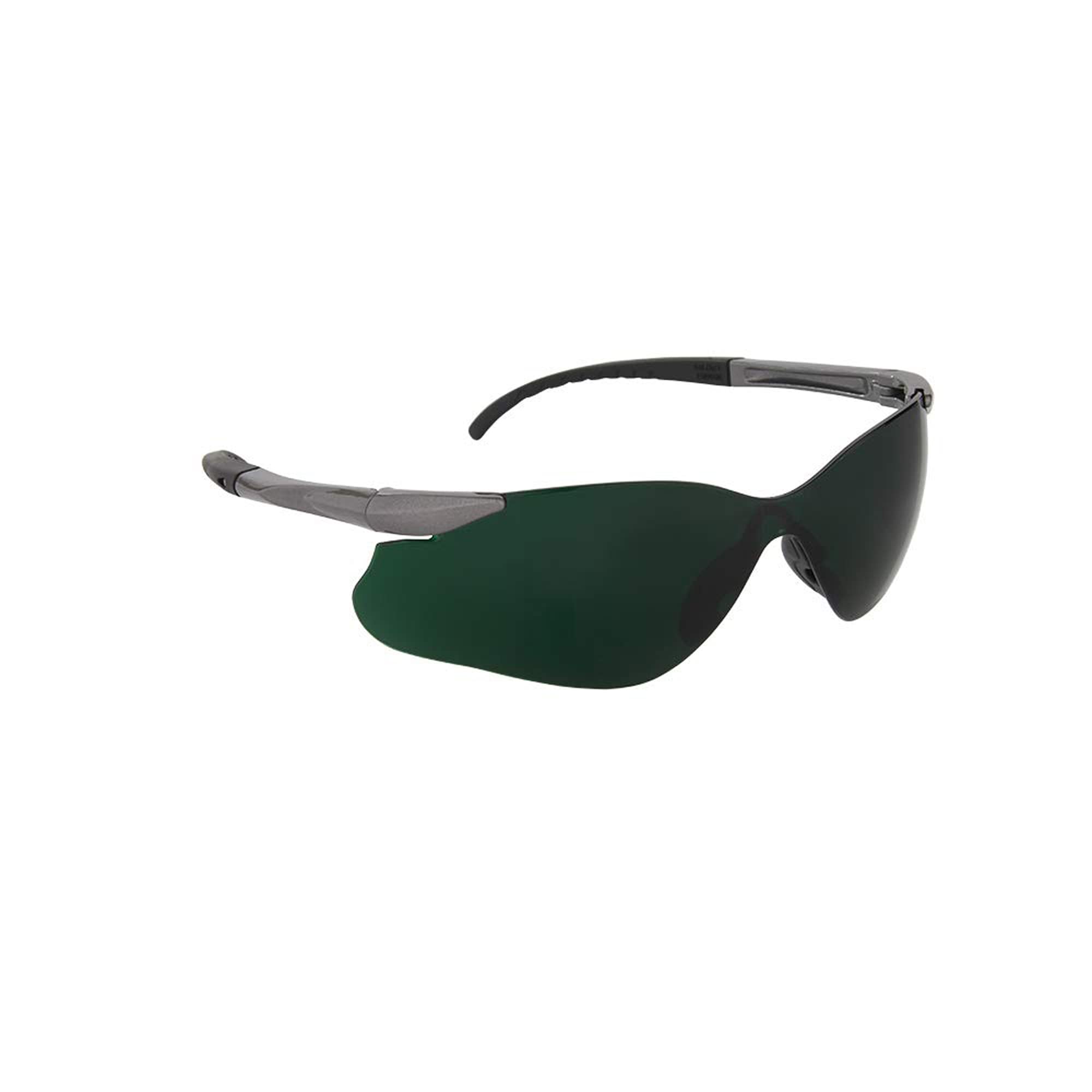 Jackson Safety SGf Safety Glasses - Lightweight & Ultra-Strong with Anti-Scratch Coating, Shade 5 IR Lens, Soft Touch Temples & Flexible Nose Piece (Gunmetal Frame, 12 Pairs/Case) - Perfect for Welding, Construction, and Industrial Work Protection