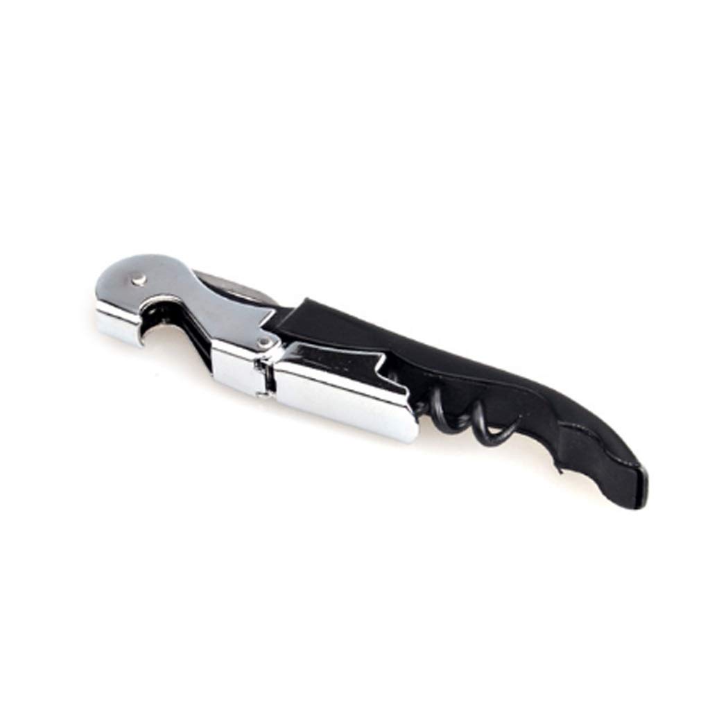 Premium Stainless Steel Wine Bottle Opener with Ergonomic Plastic Handle - Corkscrew & Beer Cap Remover for Wine, Beer & Jar Lids - Perfect for Home Bars, Parties & Outdoor Picnics