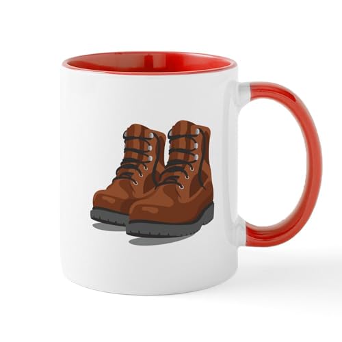 White/Red Inside - Hiking Boots Mugs