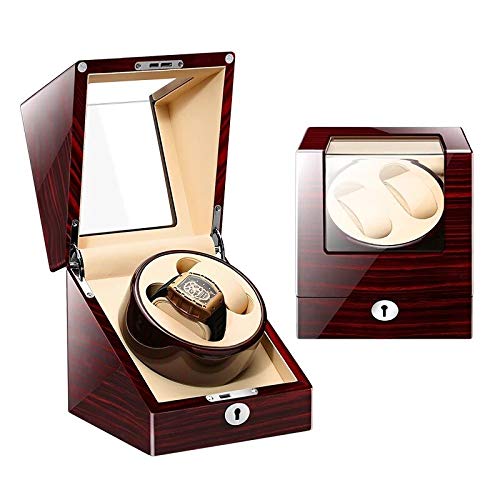 Luxury Carbon Fiber Automatic Watch Winder Box - Dual Watch Storage Case with Jewelry Display for Men & Women | Perfect for Travel, Home Decor & Watch Collection Organization (Color: MQ-L0020-1)