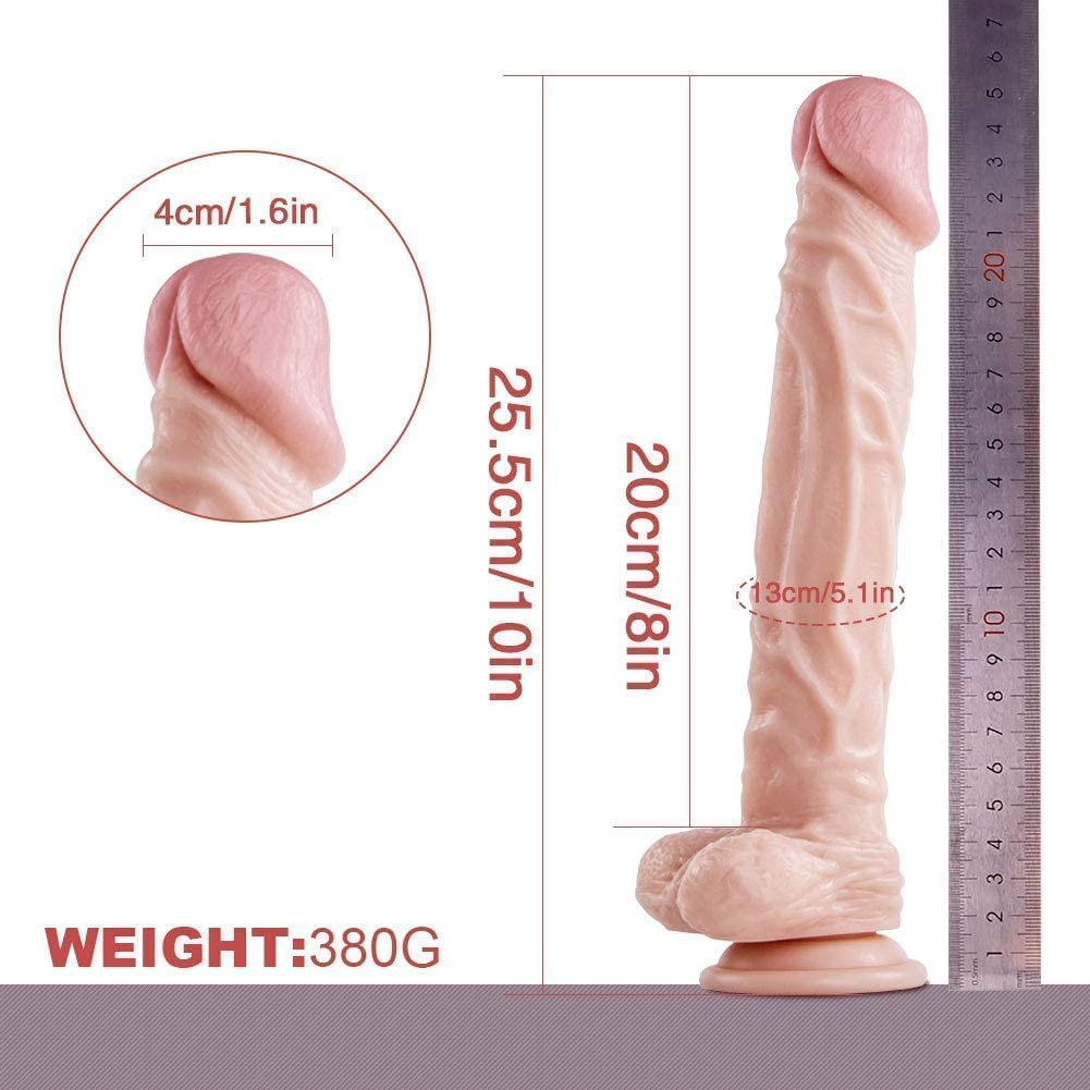 Premium Vibrators for Women & Couples - 10 Inch Realistic Dildo with Powerful Vibrations, Bullet & Wand Attachments - Enhance Intimacy & Pleasure for Solo Play or Partnered Fun