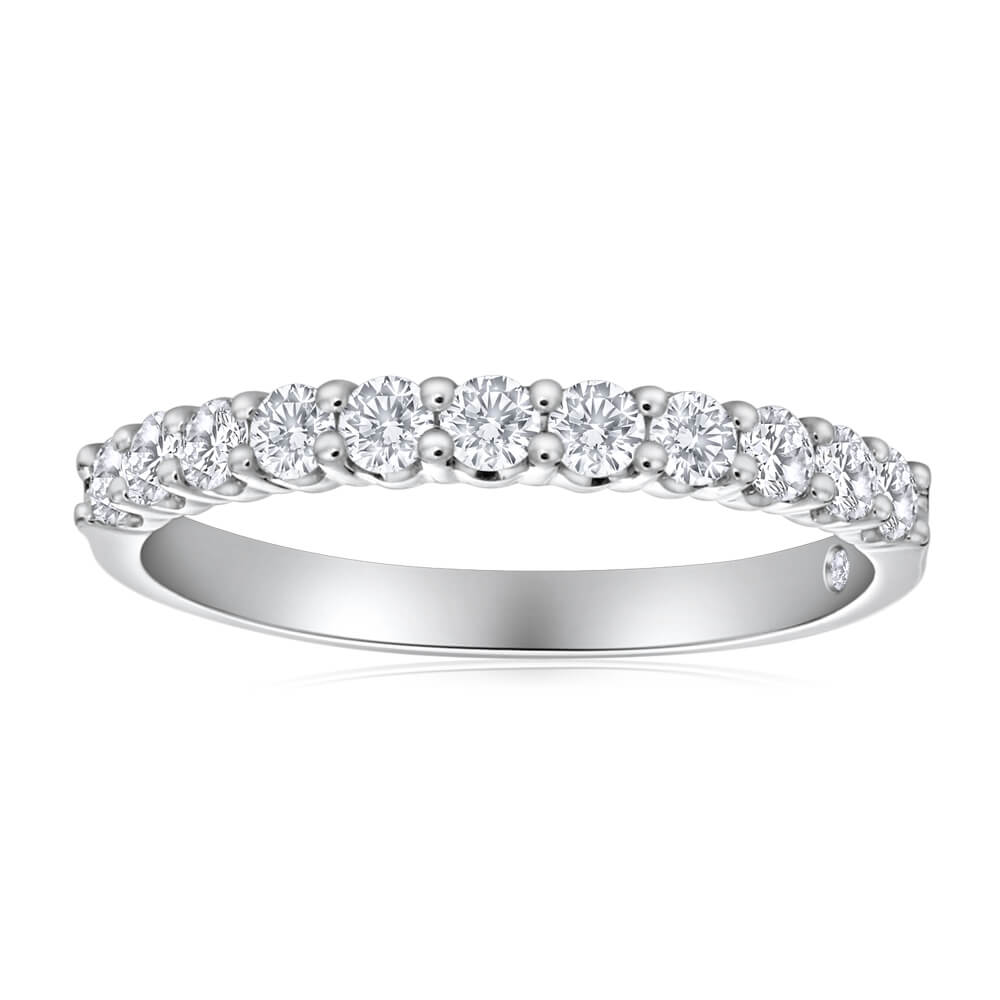 1/2 Carat Flawless Cut 18K White Gold Diamond Engagement Ring for Women - Perfect for Proposals, Weddings & Anniversary Gifts