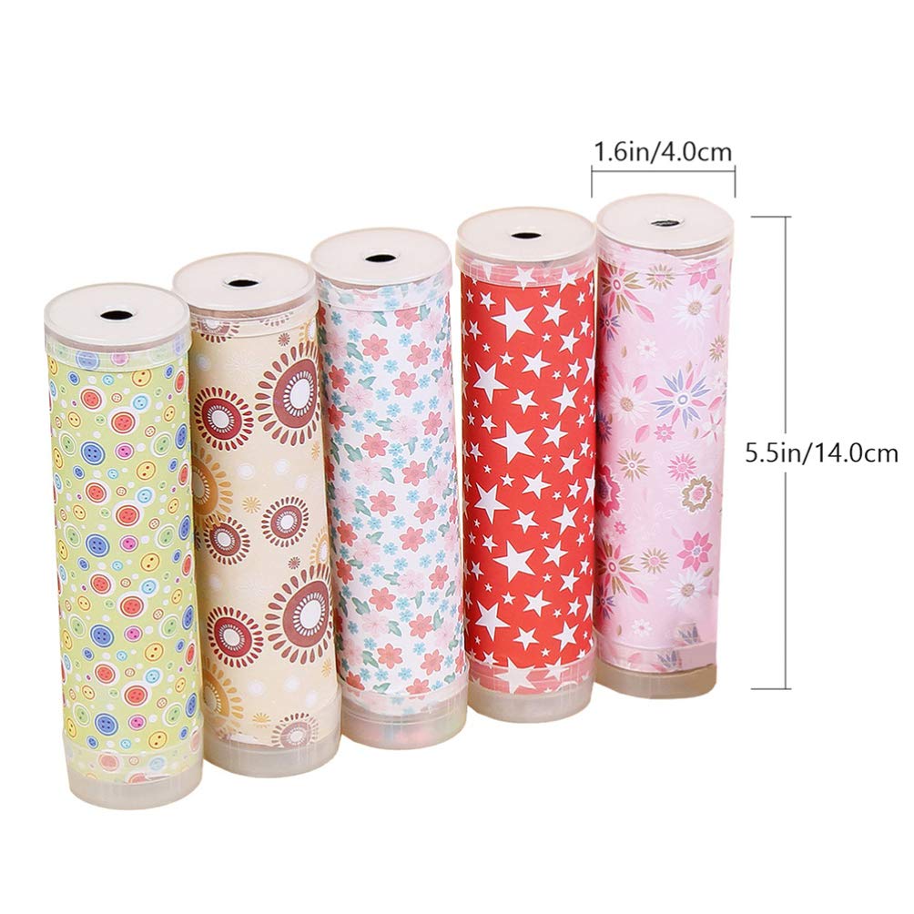 Zerodeko 5-Piece Kaleidoscope Craft Kit for Kids - DIY Optical Illusion Toy with Rotating Paper Materials | Vintage-Style Educational STEM Toy for Creative Play & Science Learning
