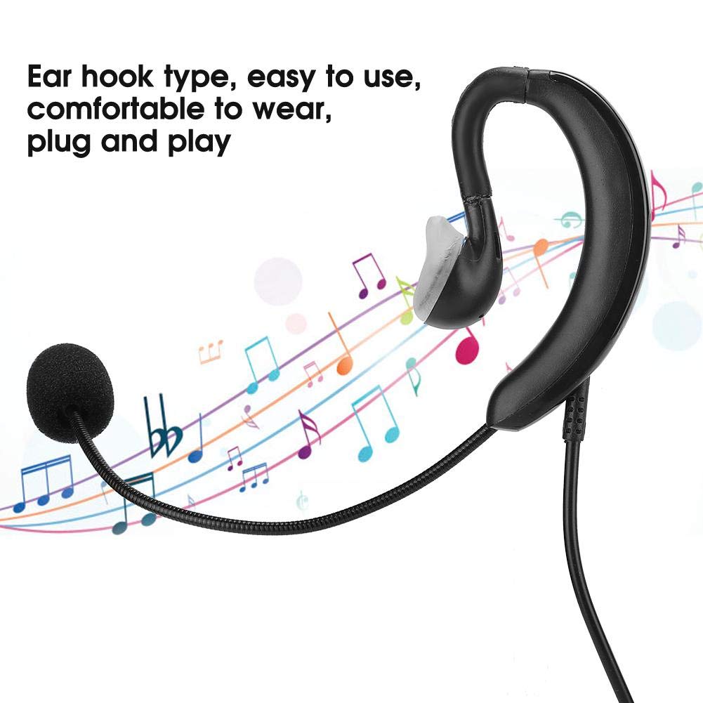 Earhook Microphone with Noise Cancelling - Mobile Phone Headset for Tablet, Conference Calls, Gaming & Chatting | Perfect for Online Meetings, Streaming & Remote Work