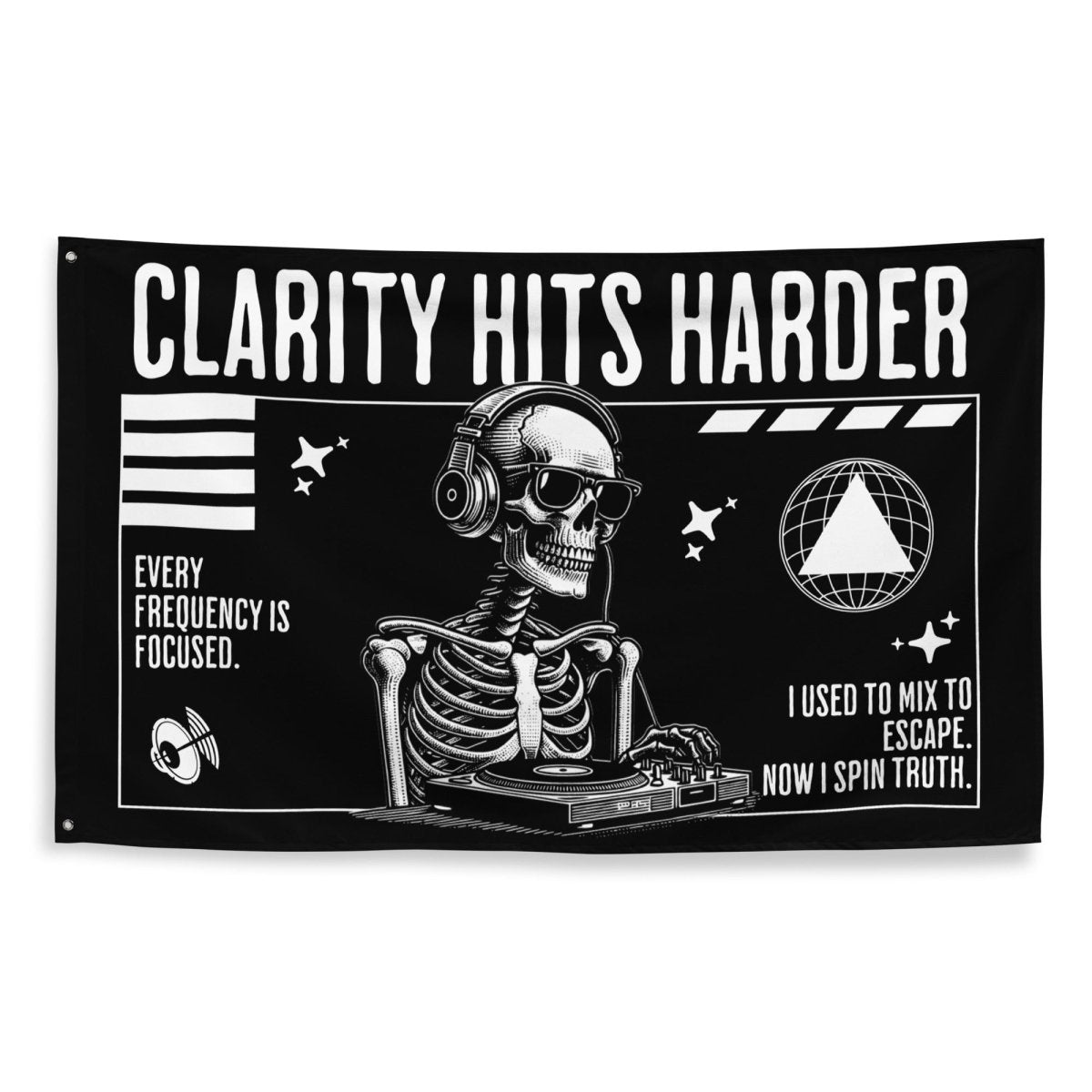 Clarity Hits Harder - Motivational Recovery Wall Flag for Gym, Home & Office Decor - Perfect for Fitness Enthusiasts & Mental Health Awareness