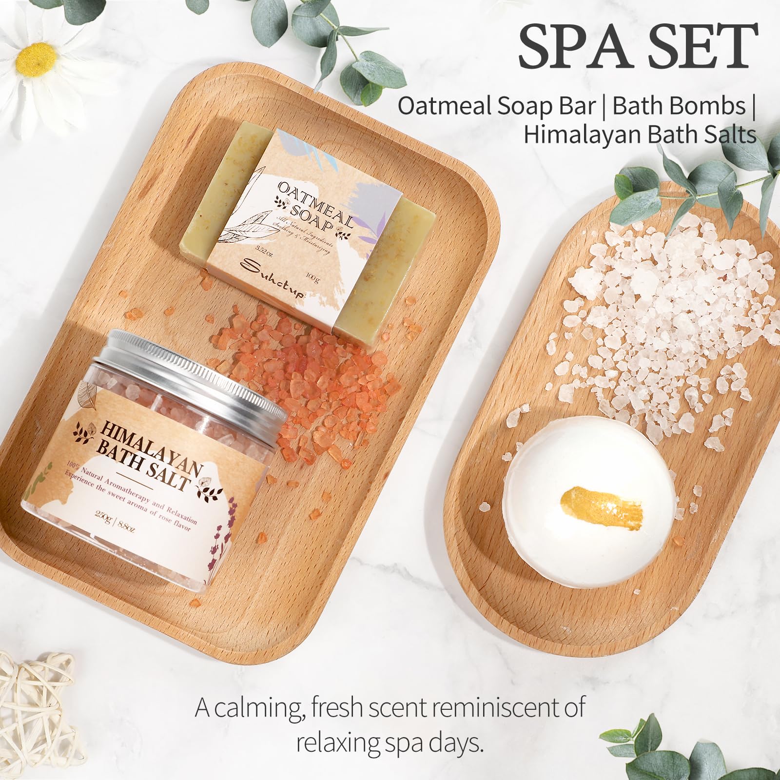 Luxury Spa Gift Set for Women - Relaxing Bath & Body Care Kit with Crystal Scented Candle | Perfect Birthday, Christmas, Mother's Day Gift for Mom, Wife, Sister & Friends | Self Care & Aromatherapy Essentials for Home Relaxation