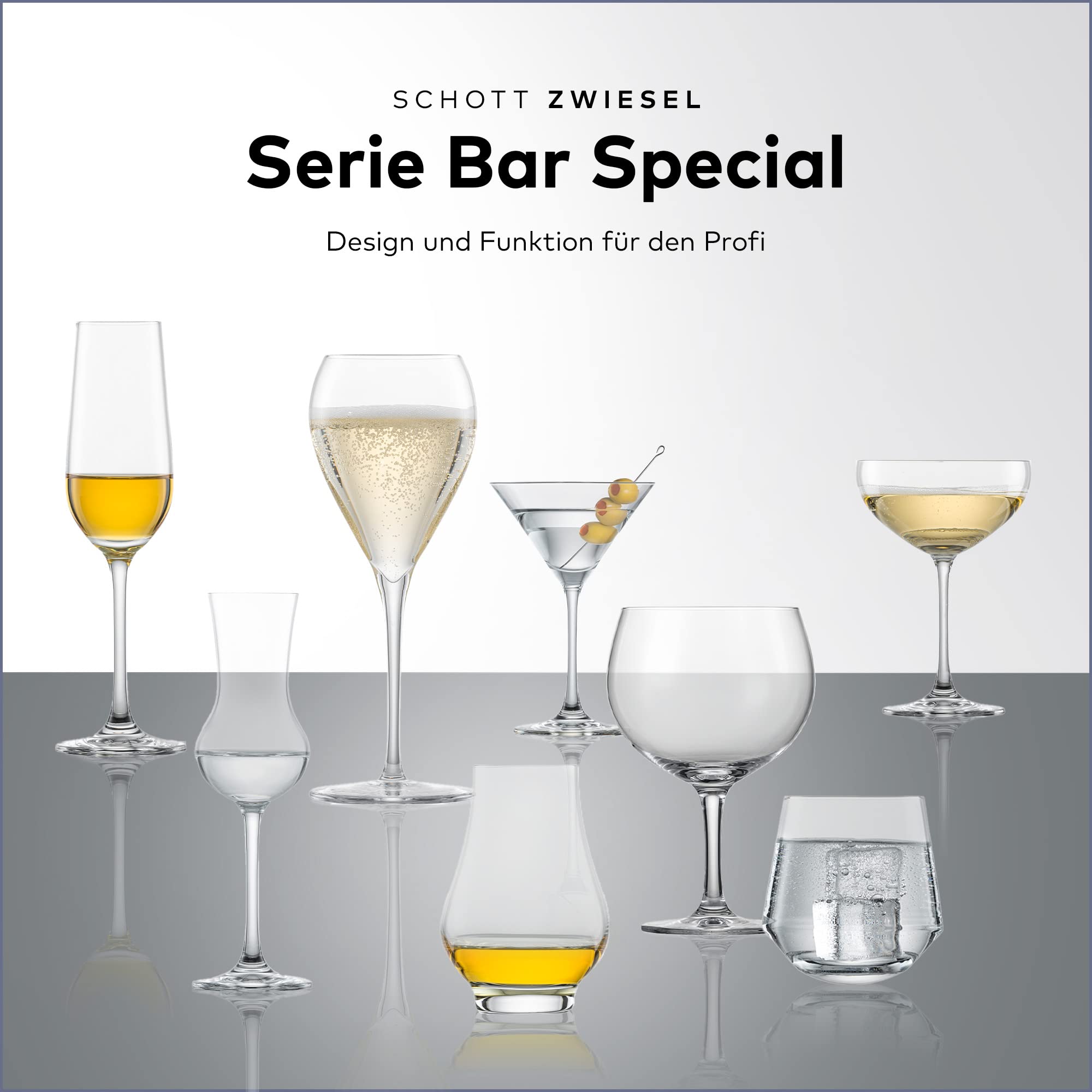Premium Schott Zwiesel Bar Special 6-Piece Crystal Glass Set - 9.6cm Elegant Dancing Tumbler Cocktail Glasses for Whiskey, Mojito & Margarita | Perfect for Home Bars, Parties & Wedding Receptions