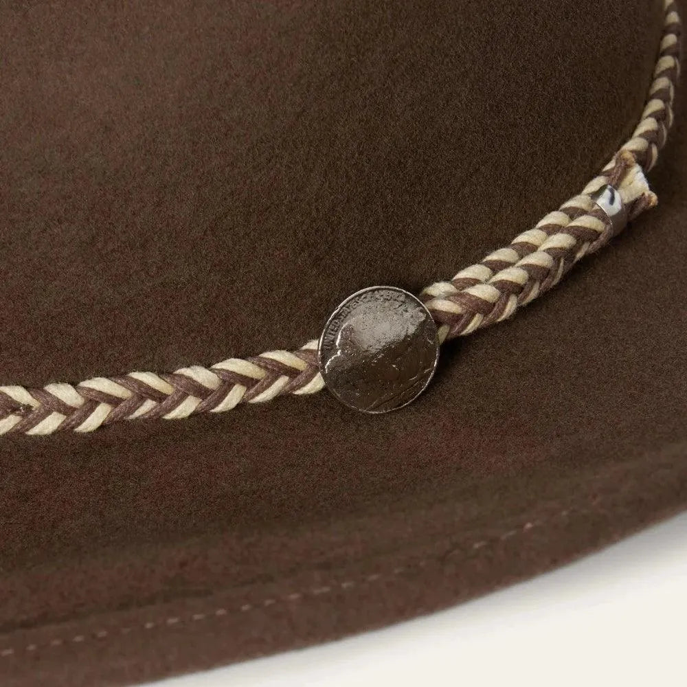 Stetson Rawhide 3X Buffalo Crushable Soft Wool Felt Cowboy Hat for Men - Western Style, Durable & Comfortable - Perfect for Rodeo, Outdoor Adventures & Country Music Festivals