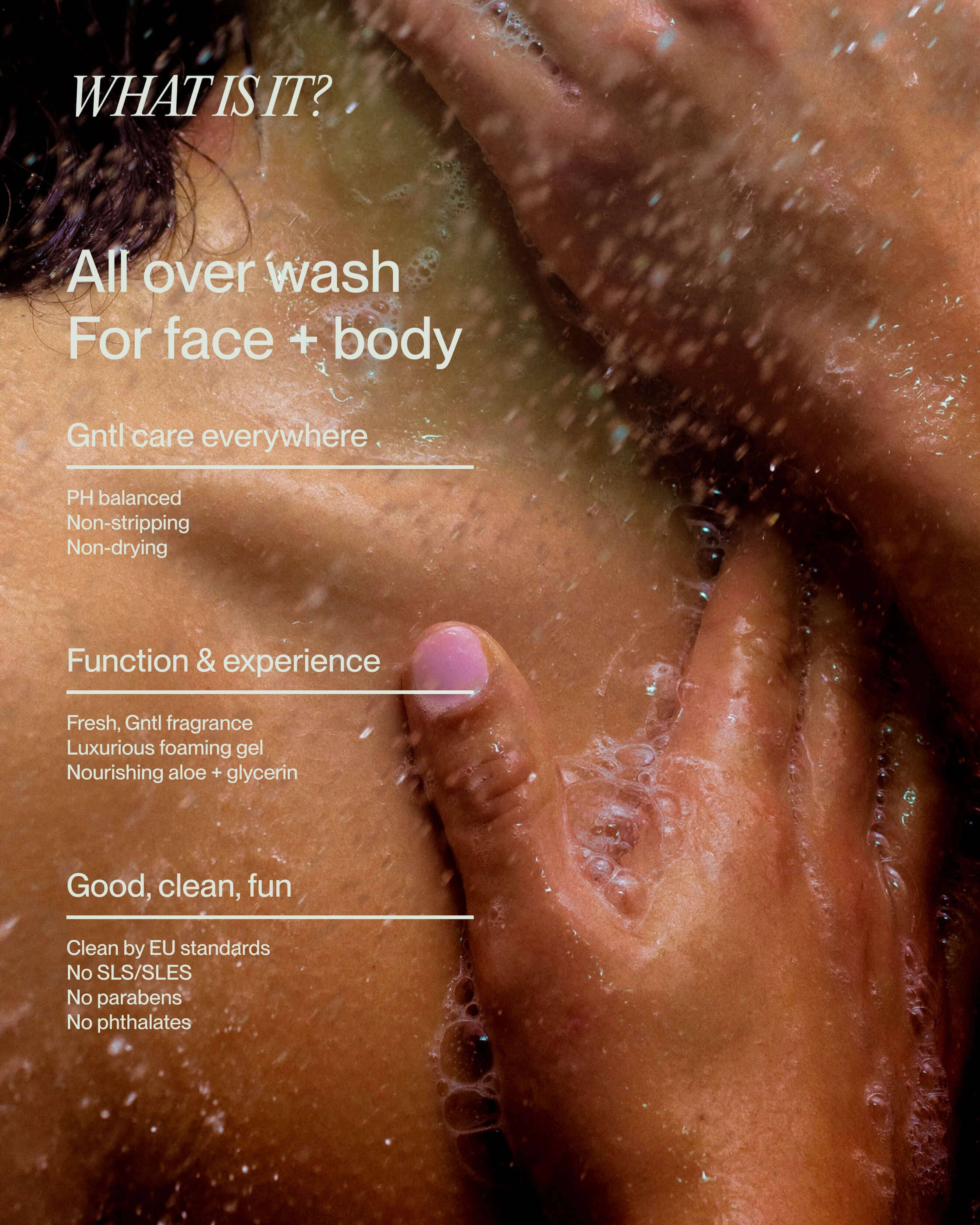 Gentle Skin Wash for Face & Body - Hydrating & Soap-Free Cleanser for Sensitive Skin | Daily Use, Post-Workout & Travel-Friendly