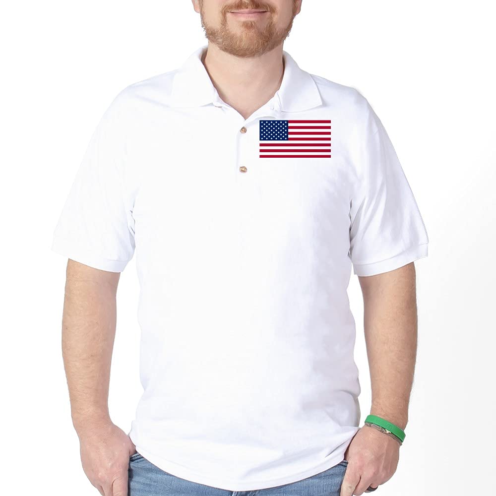 American Flag Golf Polo Shirt for Men & Women - Patriotic USA Golf Apparel for Casual & Tournament Play
