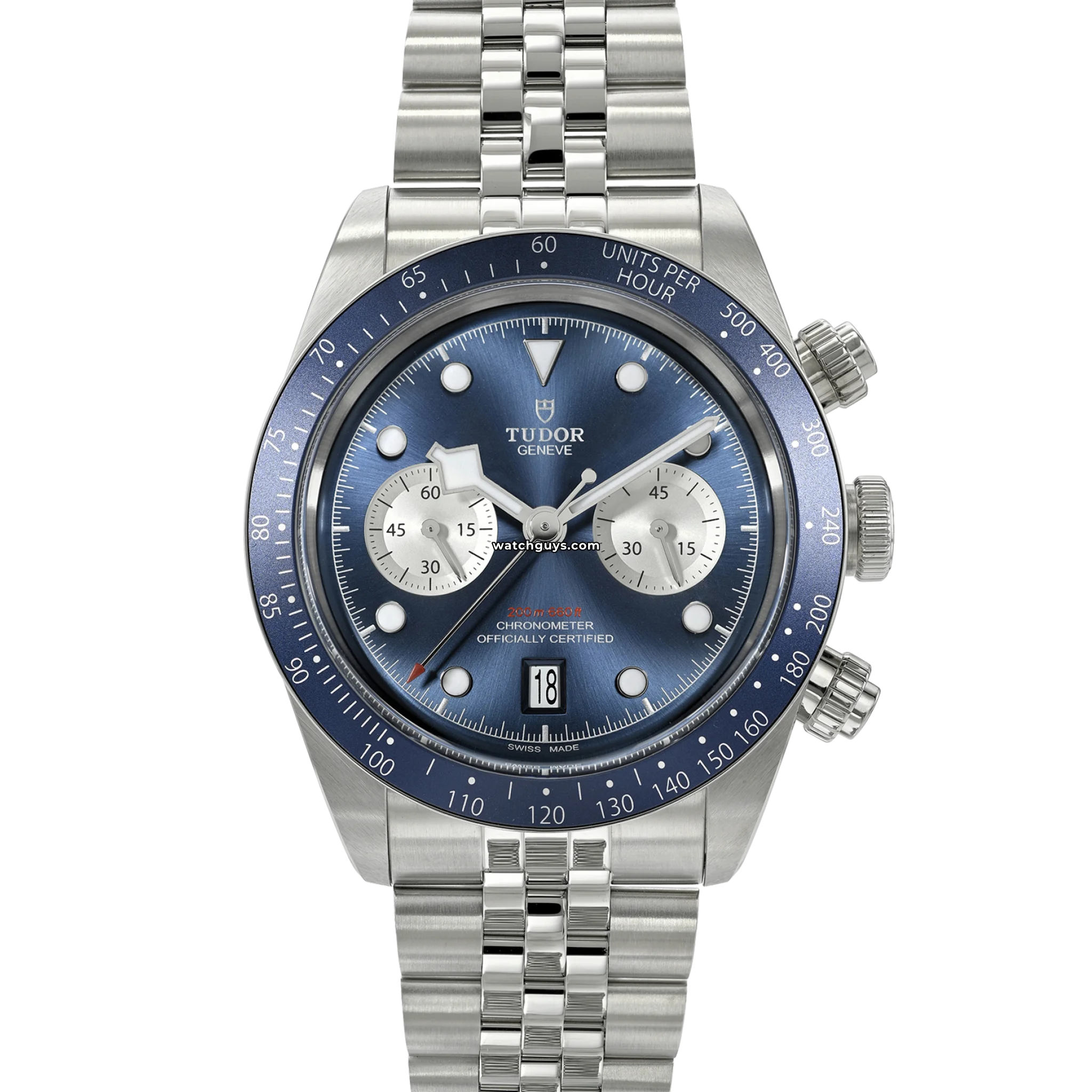 Tudor Black Bay Chrono Blue 79360B Men's Luxury Watch - Stainless Steel, Automatic Movement - Perfect for Diving, Business & Formal Occasions