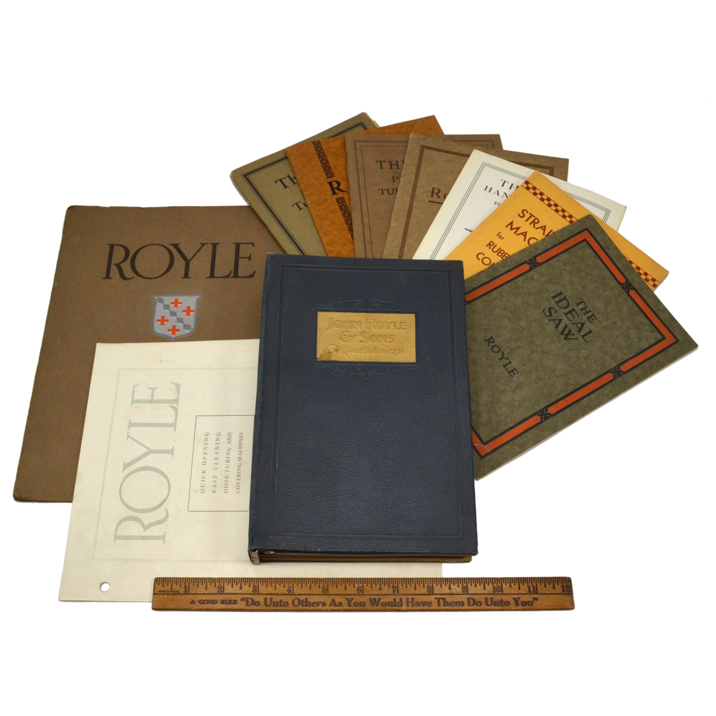 Vintage Machinist Promotional Books & Industrial Ephemera - John Royle Book Collection for Tool History Enthusiasts | Perfect for Workshop Decor, Industrial Decor, and Vintage Book Collectors