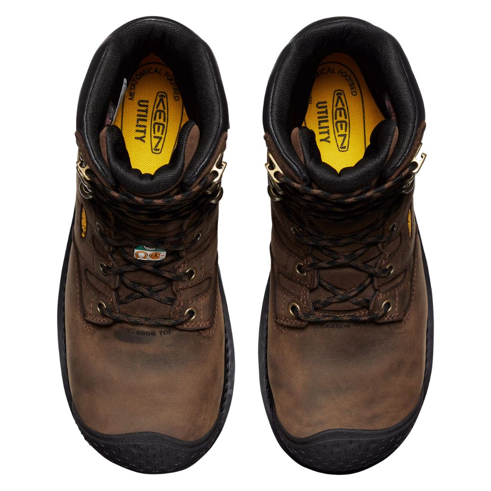 **Keen Camden Men's Size 8 Insulated Waterproof Composite Toe Work Boots - Brown (Model 1028289) | Durable Safety Footwear for Construction, Hiking & Outdoor Work**