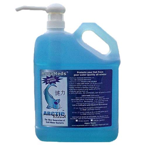 Aqua Meds AB128 Arctic Blend Winter Pond Treatment - 1 Gallon for Healthy Fish & Clear Water in Cold Weather Ponds