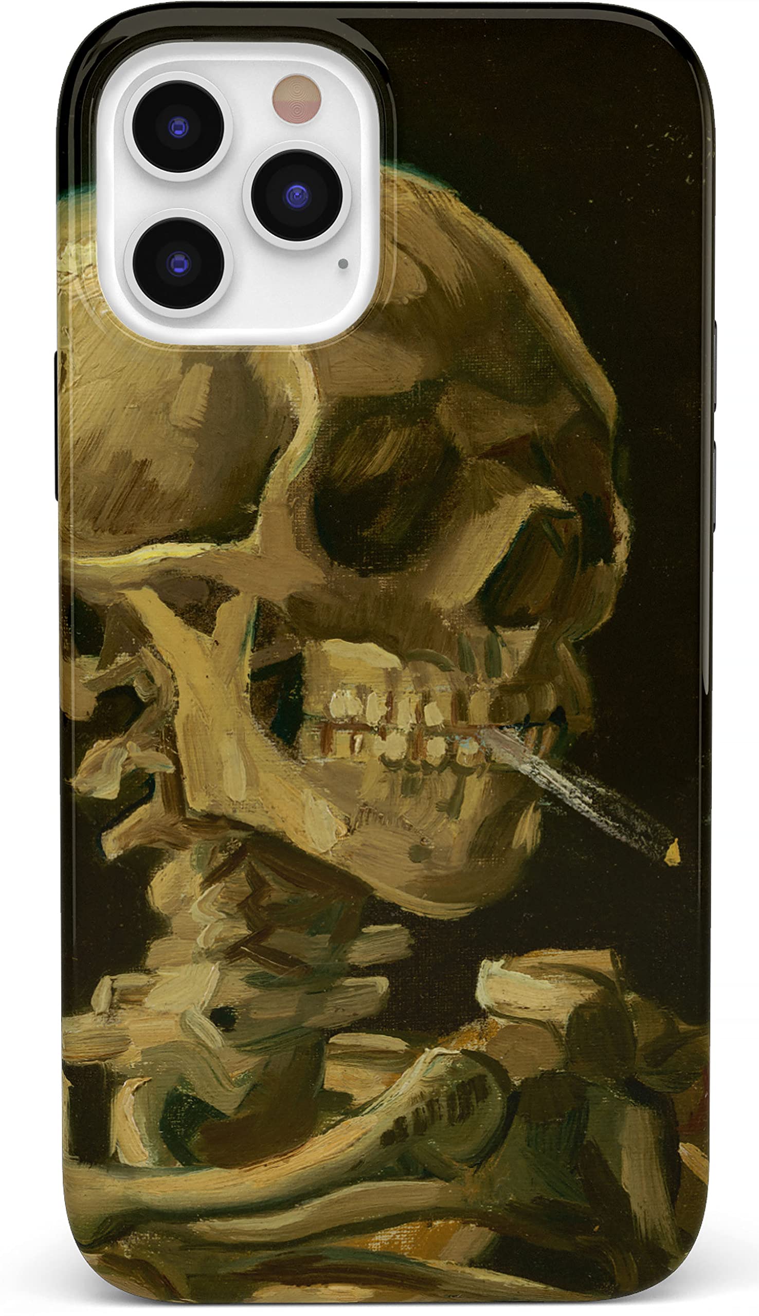 Casely iPhone 11 Pro Case - Van Gogh Skull with Burning Cigarette Design | Protective Phone Cover for Men & Women | Perfect for Art Lovers & Daily Use