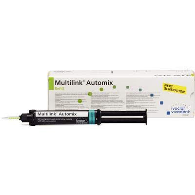Multilink Automix Transparent Dual Cure Dental Cement Syringe Refill - 9g Each | Perfect for Crowns, Bridges & Veneers | Dentist-Approved for Strong, Long-Lasting Dental Restorations