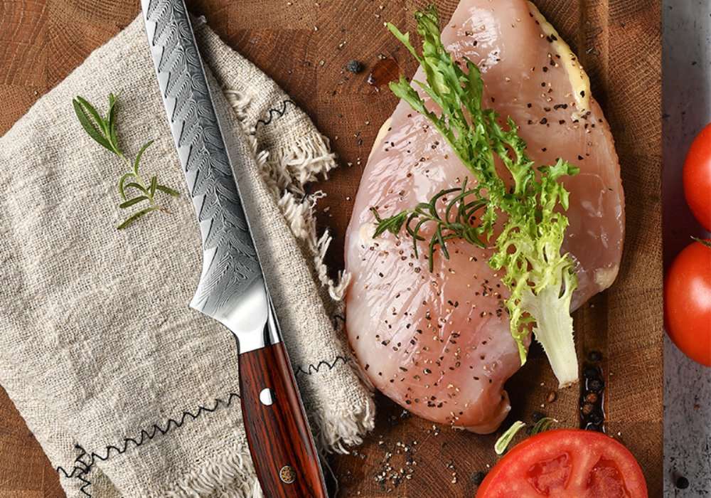 Premium 3-Piece Professional Chef Knife Set - VG10 Damascus Steel Blades with Exotic Sandalwood Handle - Perfect for Home Cooking, Professional Kitchens & Gourmet Food Preparation