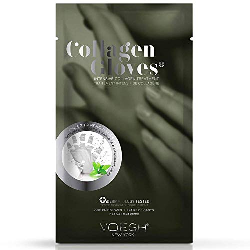 VOESH Vegan Collagen Gloves - Intensive Hand Treatment with Argan Oil & Herb Oil Infused | Ultra Moisturizing Hand Care for Manicure, At Home Spa & Professional Spa Treatment | Perfect for Dry Skin Relief, Nighttime Hand Therapy & Self-Care Routine