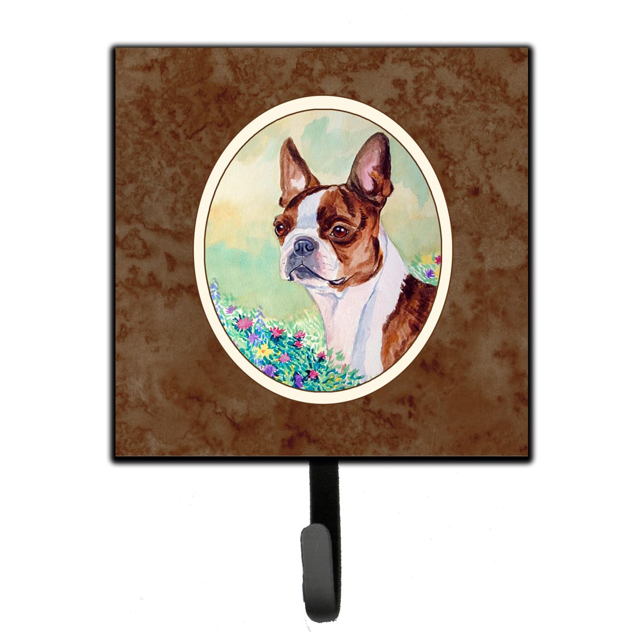 Caroline's Treasures 7222SH4 Red & White Boston Terrier Wall Hook Organizer - Key Holder, Leash Hanger, Coat Rack for Entryway, Kitchen, Bathroom | Perfect for Hanging Keys, Towels, Aprons, Leashes & More