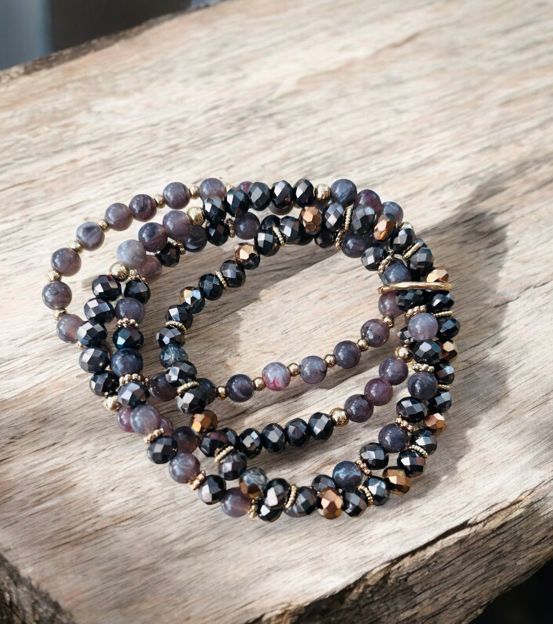 Cherish Crystal Bracelet for Women - Elegant Black Beaded Bracelet for Everyday Wear | Perfect for Gifts, Parties & Special Occasions