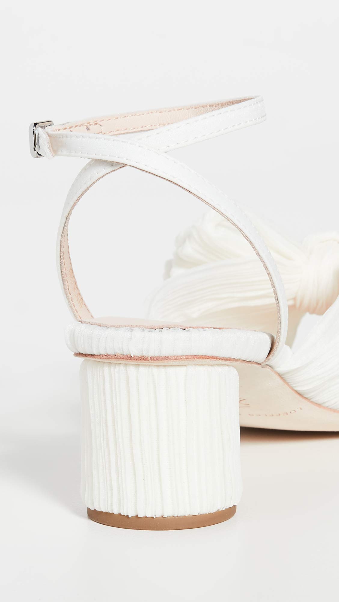 Loeffler Randall Women's Dahlia Pleated Bow Heels with Ankle Strap - Elegant Dress Shoes for Weddings, Parties & Special Occasions