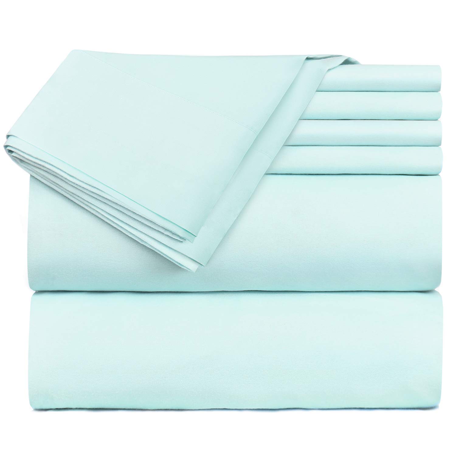 Luxury 100% Egyptian Cotton Queen Bed Sheet Set - 400 Thread Count, Breathable Sateen Weave, Deep Pocket Fits 14