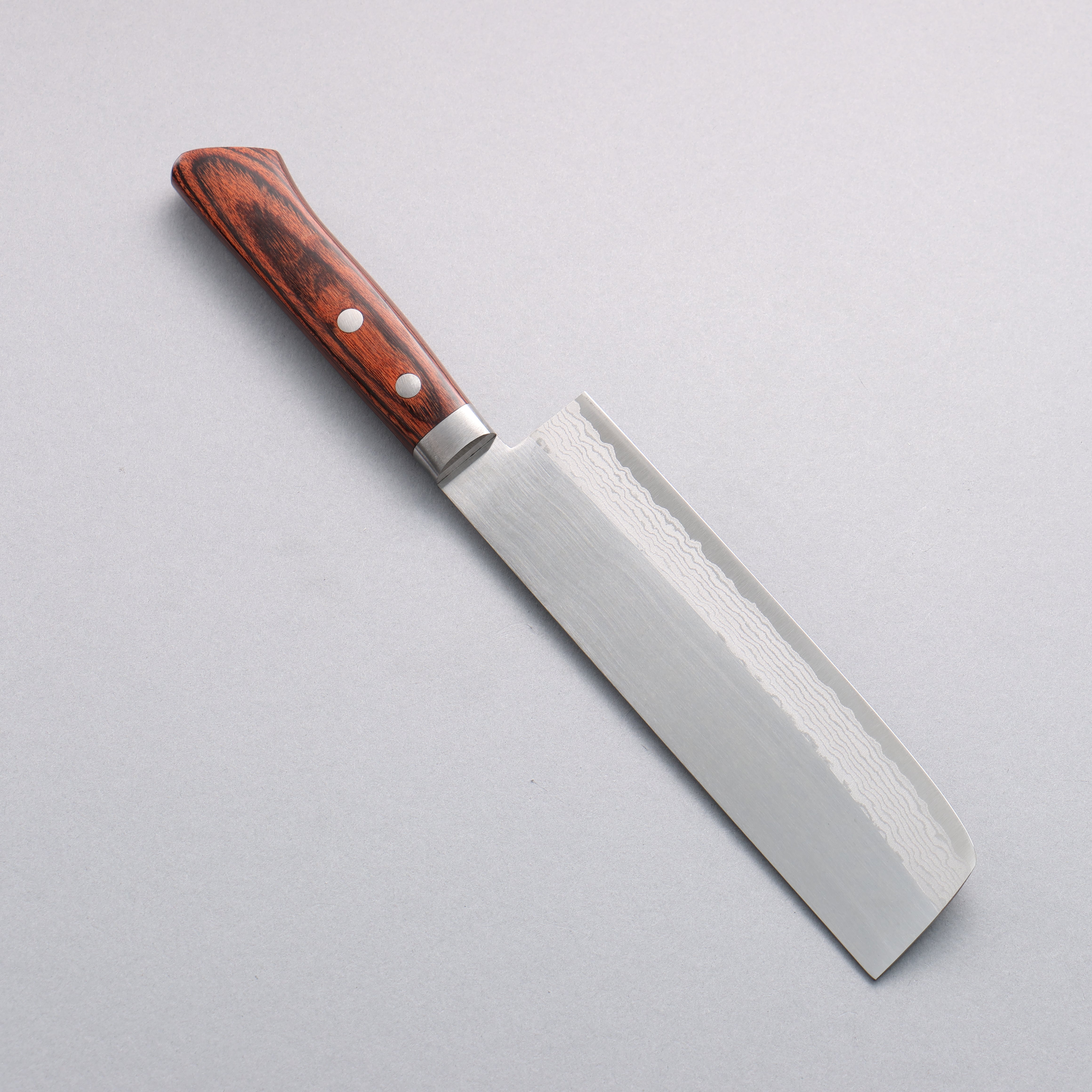 Premium Kunihira Sairyu VG10 Damascus Japanese Usuba Knife 165mm - Handcrafted Migaki Finish with Mahogany Pakka Wood Handle - Perfect for Sushi, Vegetables & Precision Cutting