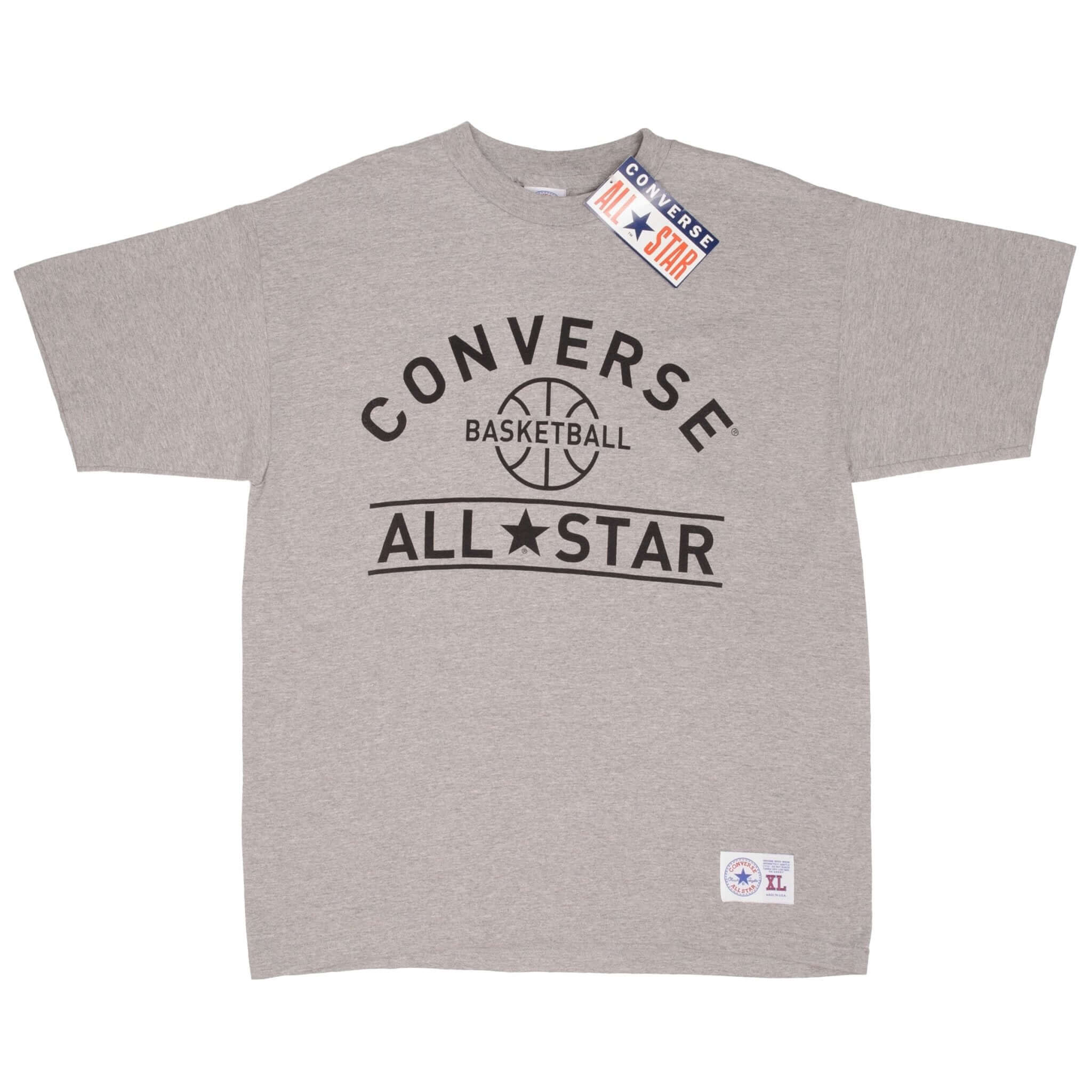 Vintage 1990s Converse Basketball All Star Deadstock T-Shirt XL - Made in USA - Retro Basketball Tee for Casual Wear & Street Style