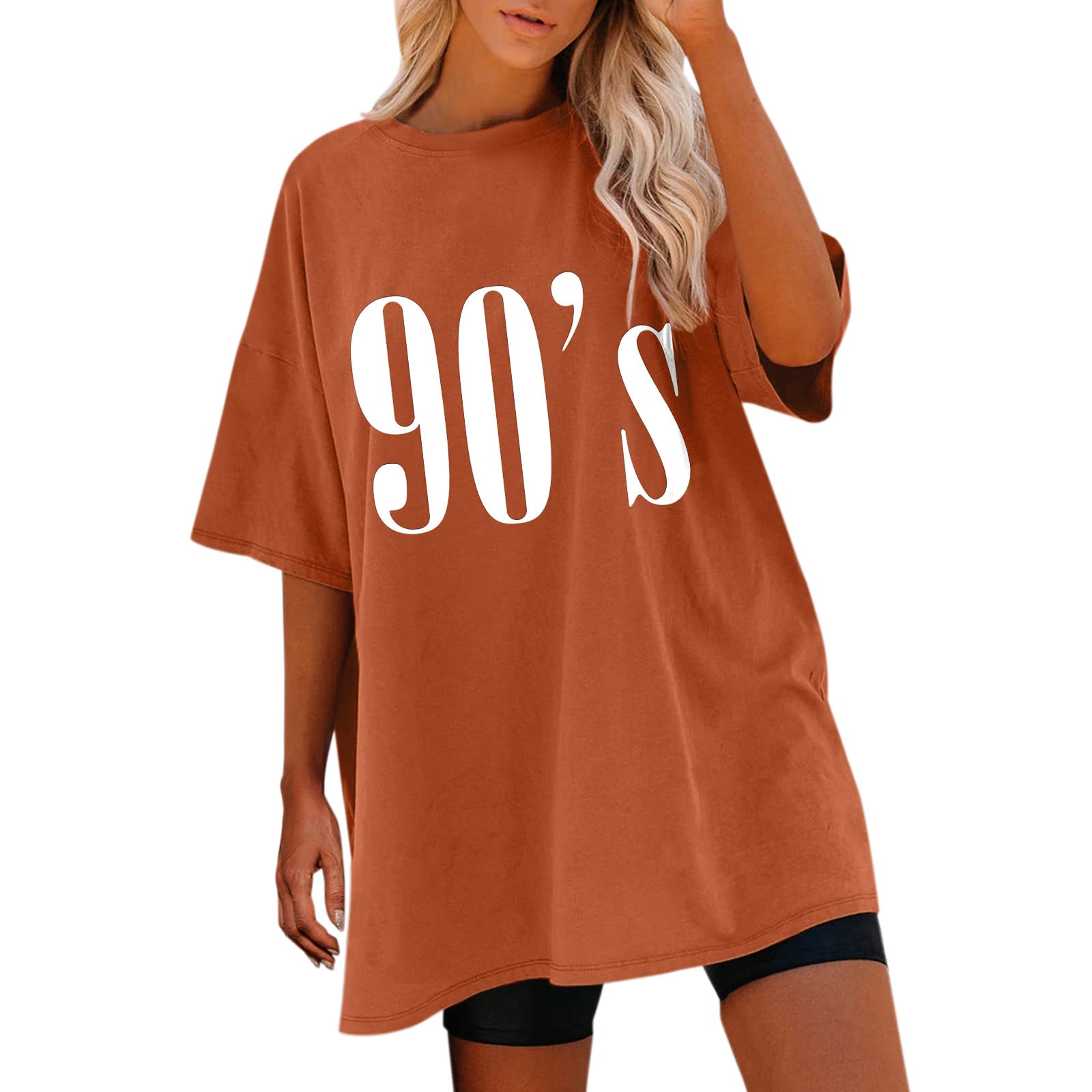 Funny Graphic Tees for Women - Oversized Short Sleeve T-Shirt with Sun and Moon Design | Casual Wear, Street Style, Festival Outfit, Gift Idea