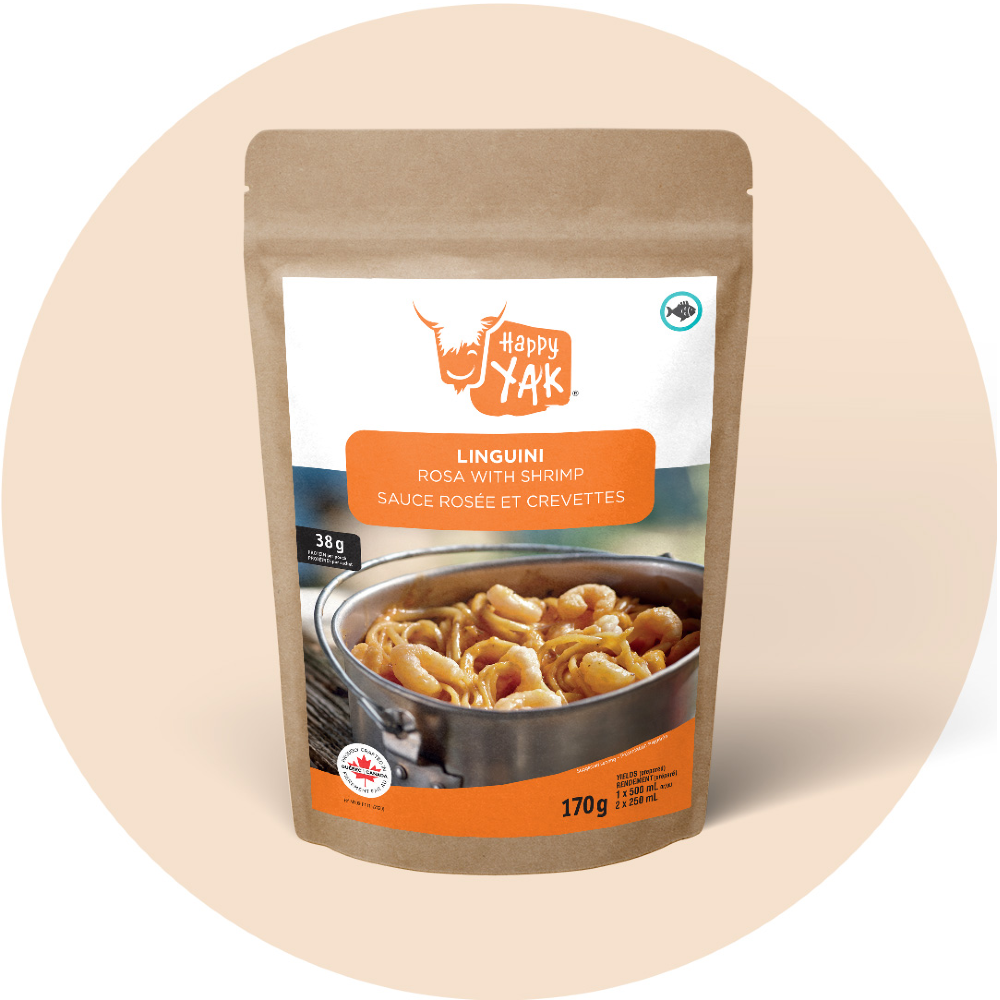 Happy Yak Linguini Rosa with Shrimp - Premium Italian Pasta with Shrimp in Creamy Tomato Sauce | Perfect for Romantic Dinners & Italian-Themed Meals