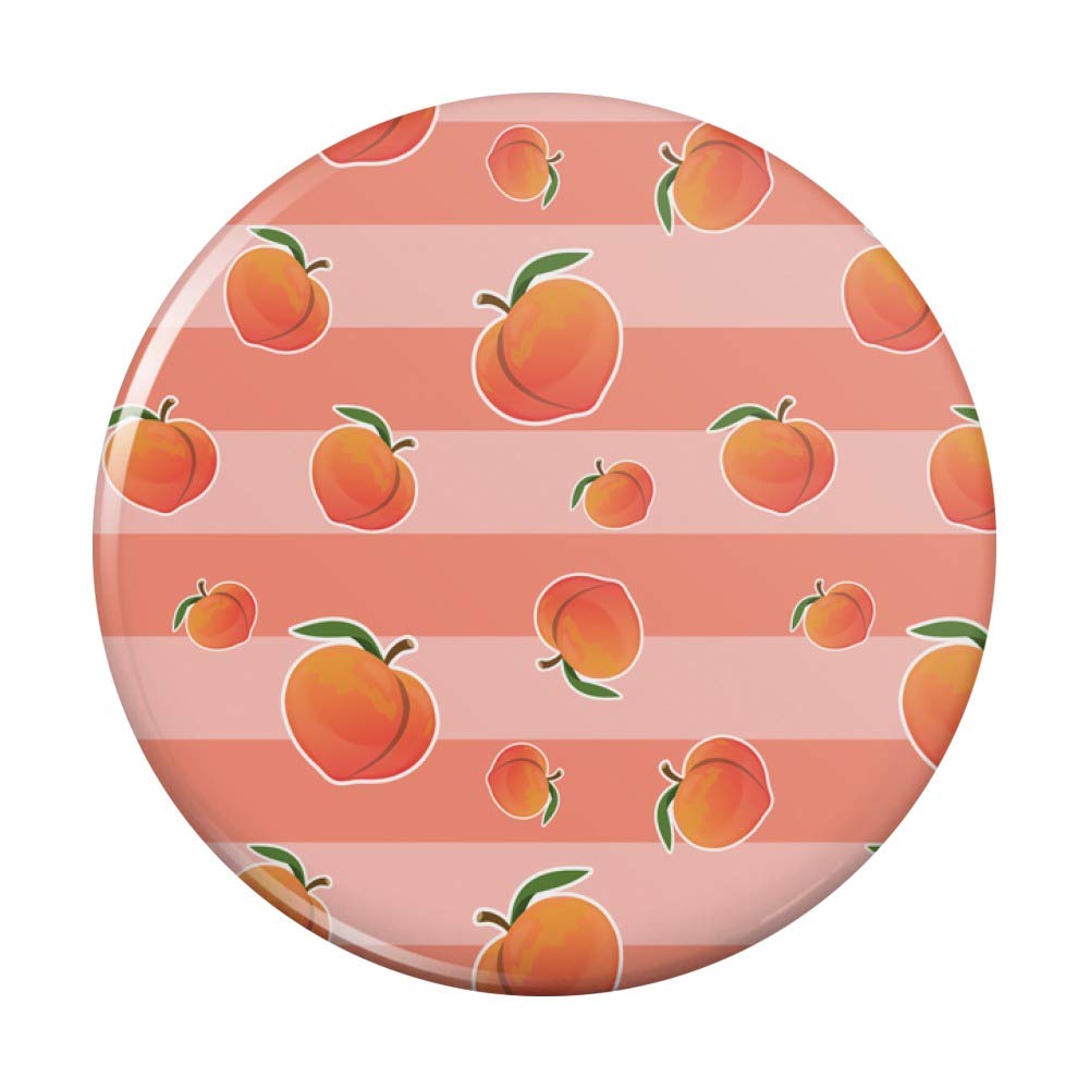 Stylish Peaches & Stripes Fridge Magnets - Decorative Kitchen Refrigerator Locker Button Magnets for Home, Office & Dorm Organization