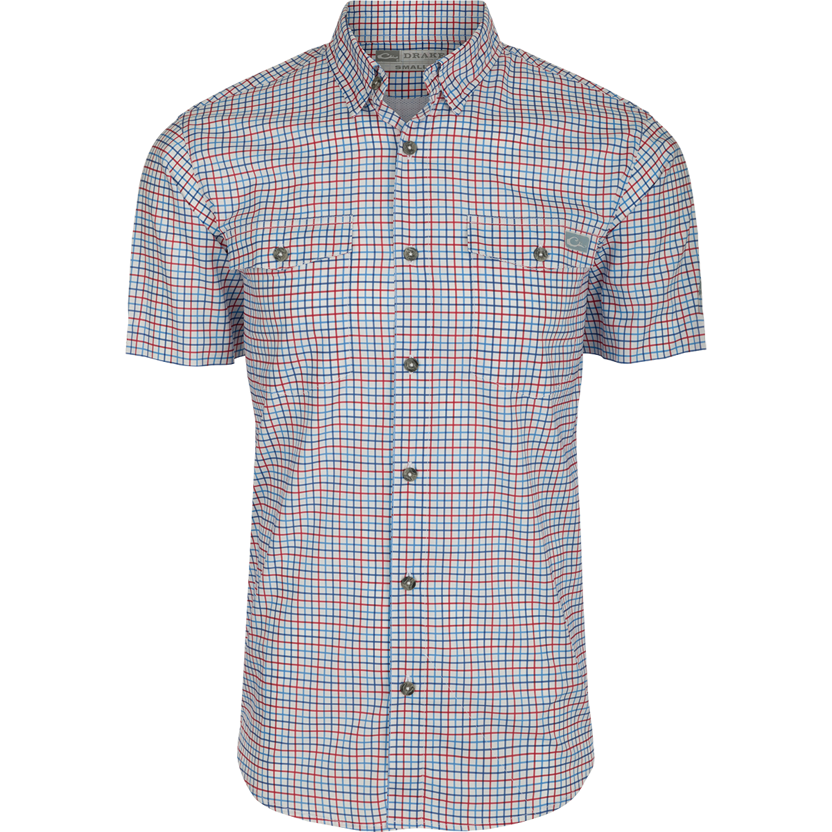 Frat Tattersall Button Down Short Sleeve Shirt for Men - Classic Plaid Casual Shirt for College, Party & Summer Outfits