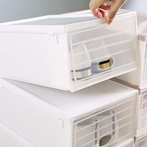 6-Pack Stackable Clear Plastic Shoe Boxes for Sneaker Storage & Wardrobe Organization
