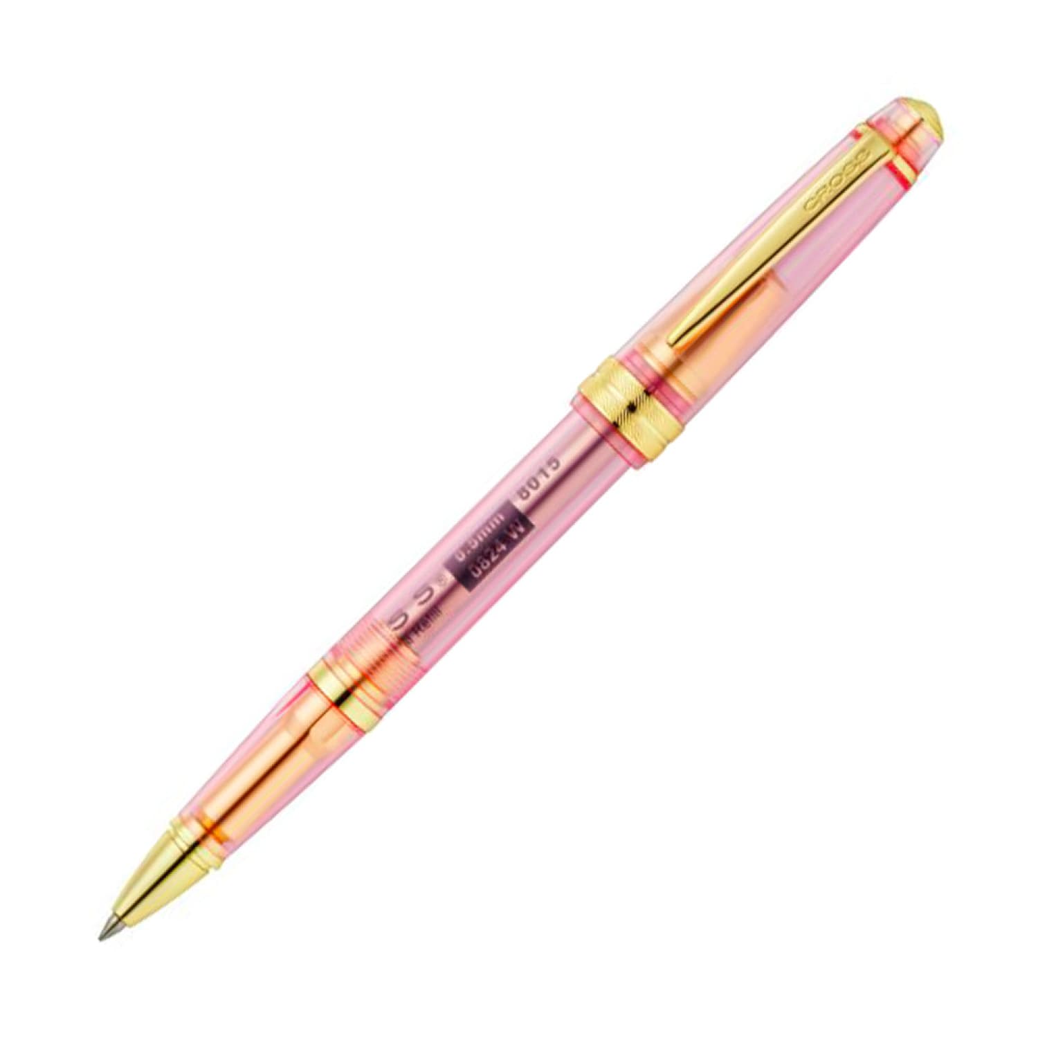 Cross Bailey Light Ballpoint Pen - Translucent Pink Resin with Gold Trim - Premium Writing Instrument for Office, School & Gift Giving