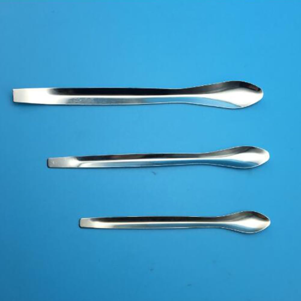 3PCS Stainless Steel Makeup Spatulas - Cosmetic Scoop for Lipstick, Powder & Cream - Perfect for Subpackaging, Skincare & Lotion Application - Ideal for DIY Beauty, Salon Use & Travel Kit Essentials