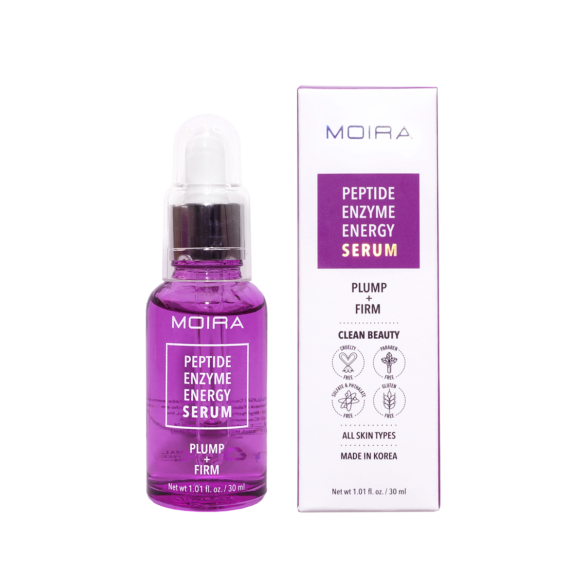 Best Peptide Enzyme Energy Serum for Anti-Aging & Skin Rejuvenation - Brightening Facial Treatment for Wrinkles & Fine Lines - Day & Night Moisturizing Serum