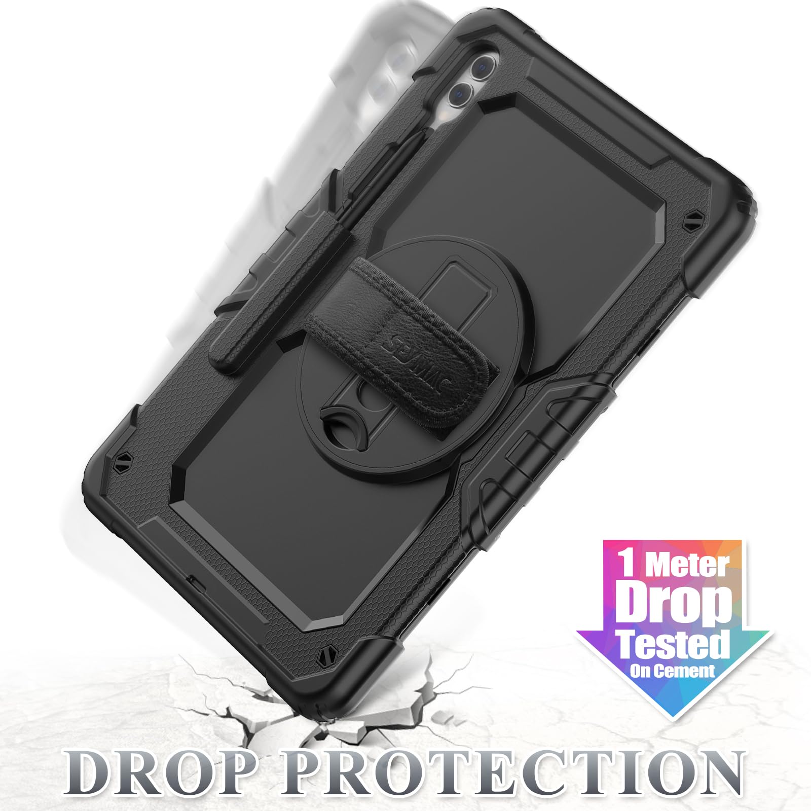 Premium 360 Rotating Stand Case for Samsung Galaxy Tab S10 Plus/S9 FE Plus/S9 Plus 5G 12.4