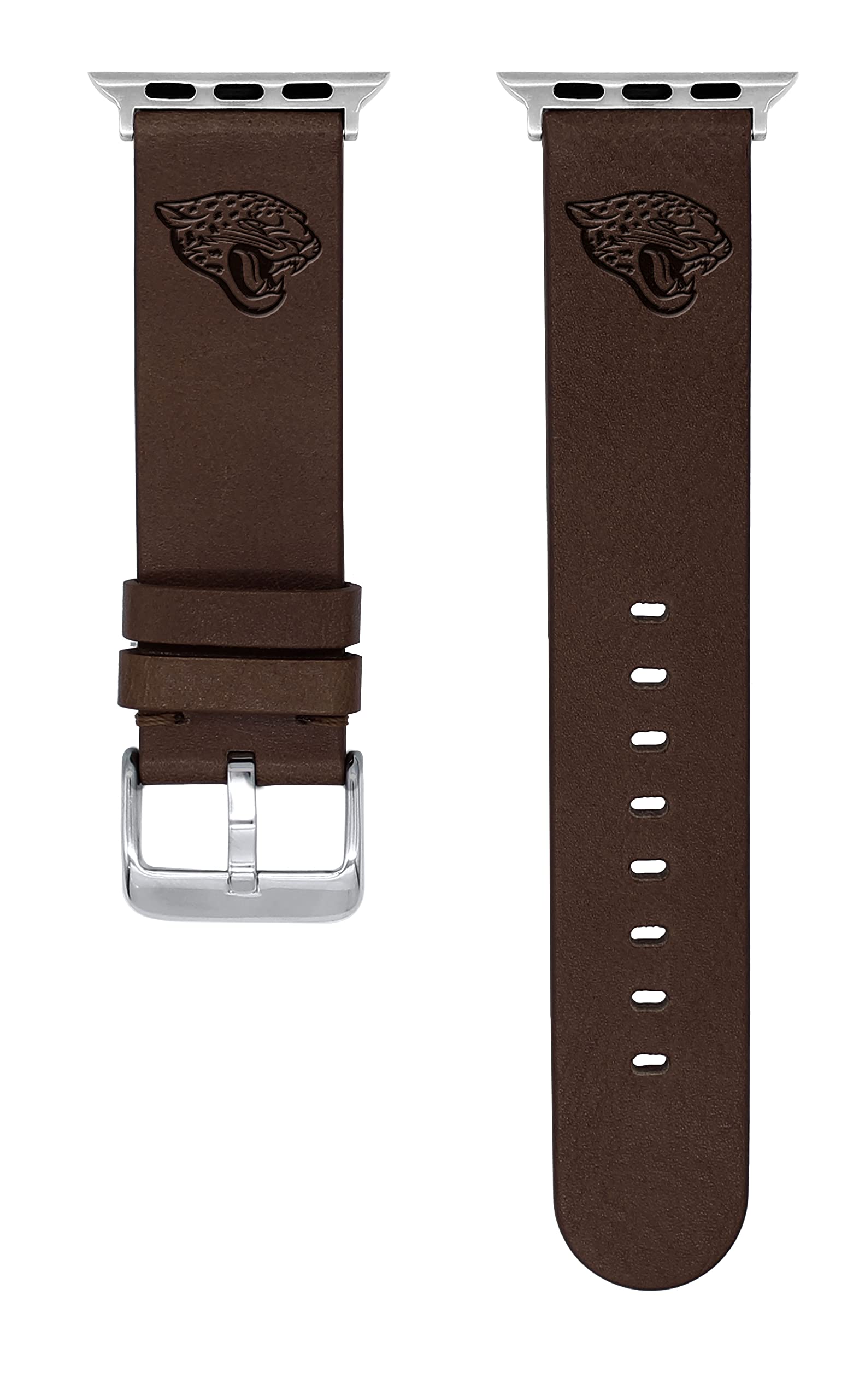 Jacksonville Jaguars Genuine Leather Apple Watch Band - Compatible with All Apple Watch Models - Perfect for Game Day & NFL Fans