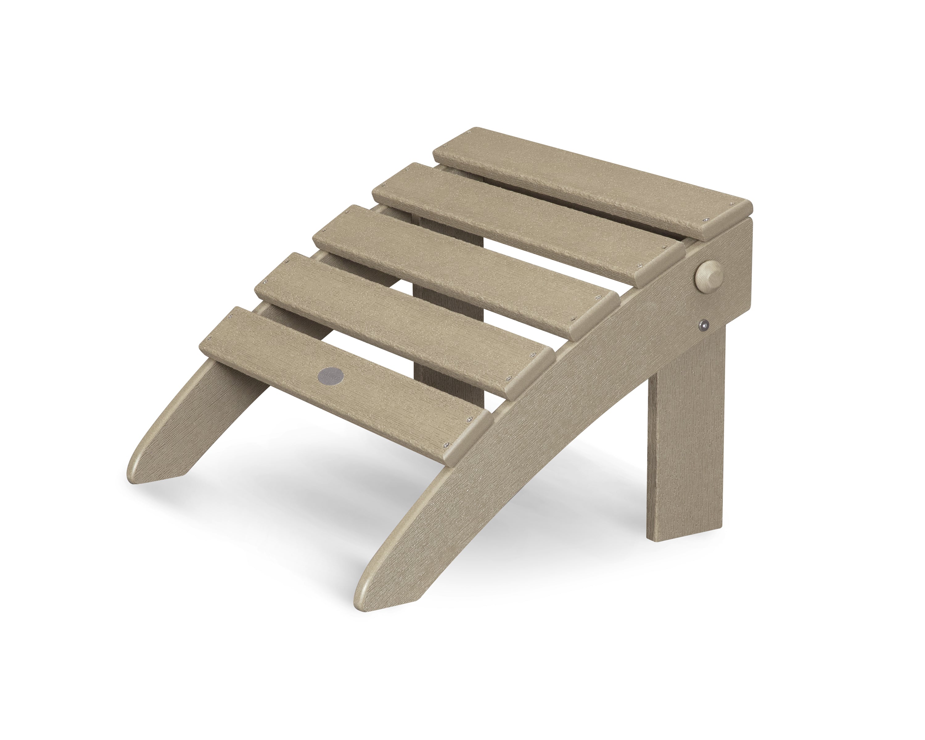 POLYWOOD Classic Adirondack Folding Ottoman - Weather-Resistant Outdoor Furniture for Patio, Garden & Poolside Use