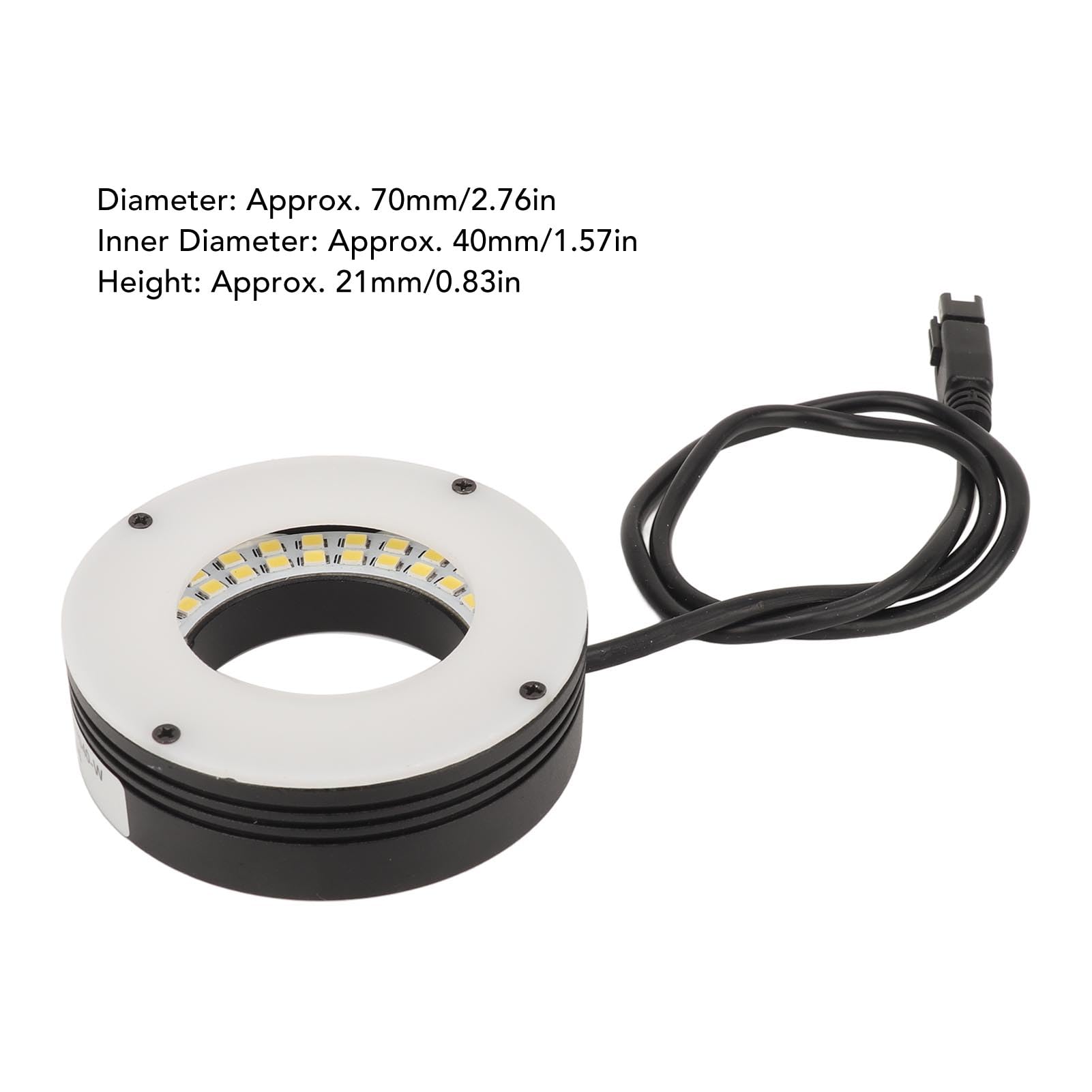 LED Ring Light for Stereo Microscopes - Bright & Focused Illuminator with 0° Angle - Perfect for Small Lathes, Jewelry Making & PCB Inspection