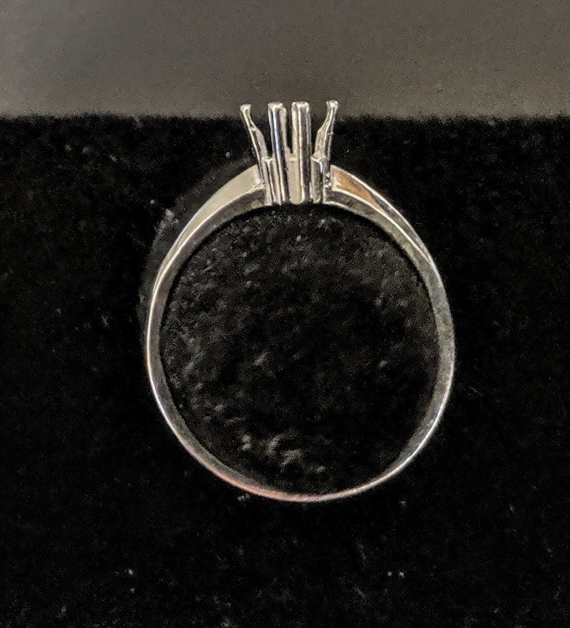 14K Gold or Sterling Silver 5mm-12mm Square 8-Prong Pre-Notched Blank Ring Shank Setting - Size 7 (163-845/143-845) - Perfect for Jewelry Making, Engagement Rings & Custom Wedding Bands