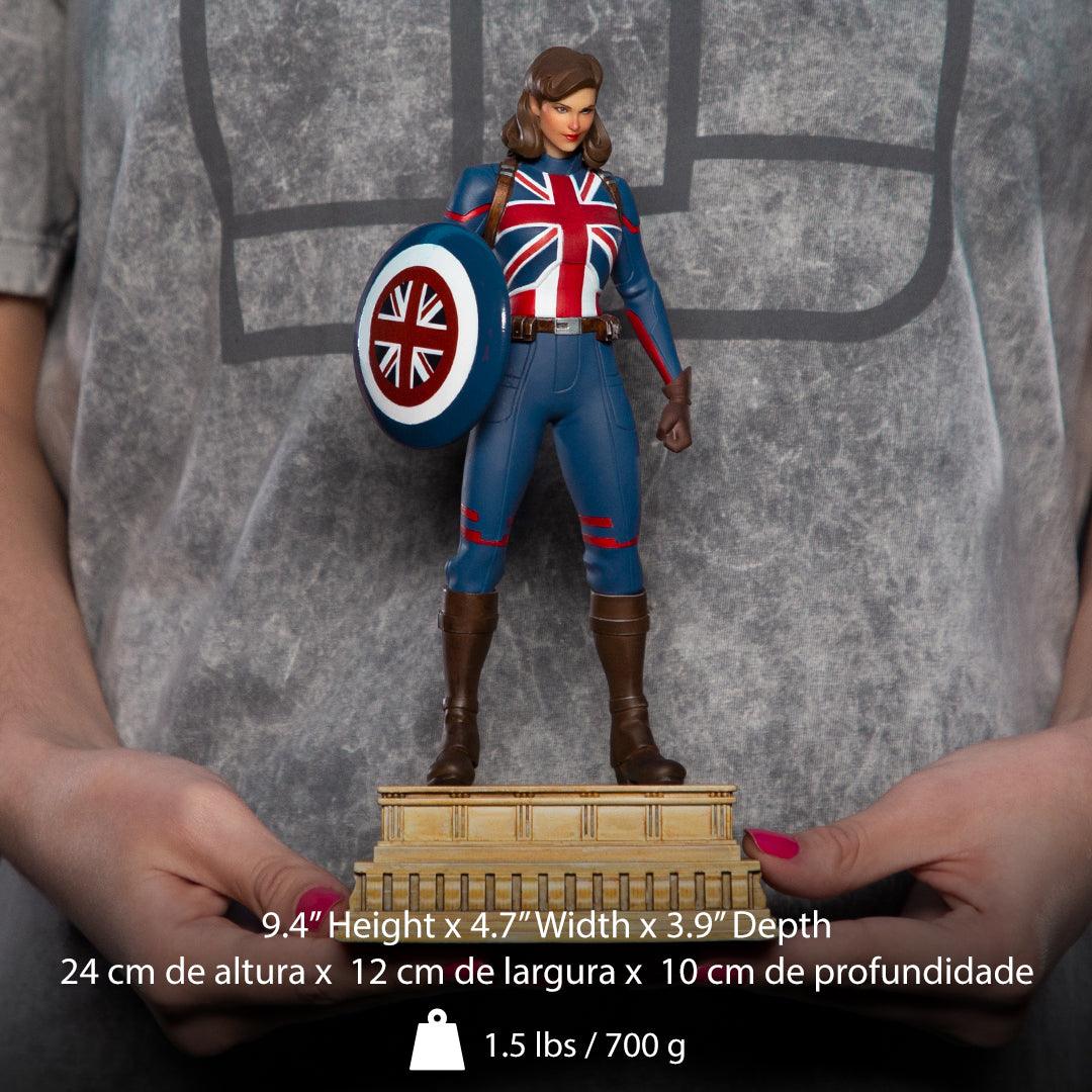 Iron Studios What If...? Captain Carter Art Scale 1/10 Statue - Collectible Marvel Superhero Figure for Display & Gifts