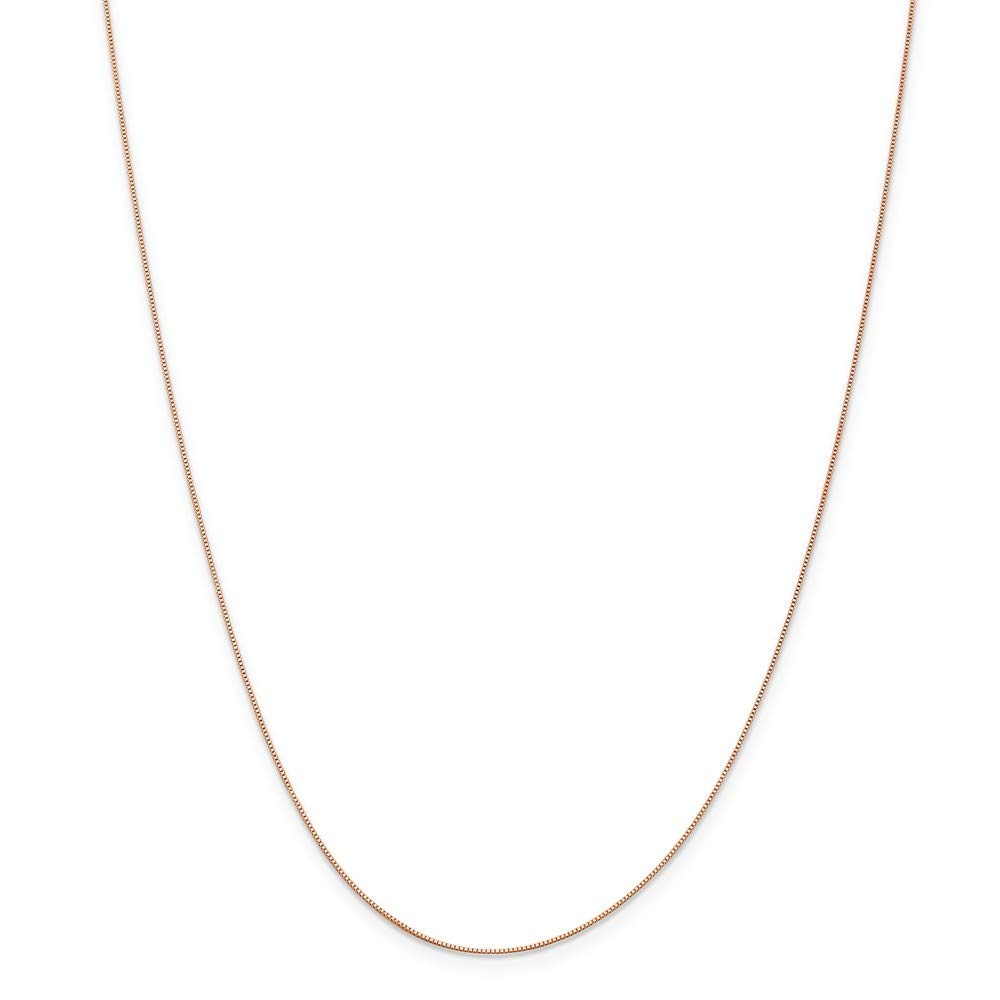 14K Gold Baby Box Chain Necklace for Women - Rose, White & Yellow Gold Options - 0.5mm Thin & Dainty - 16