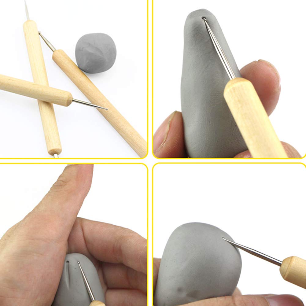 9 PCS Dotting Tools Ball Styluses Set with Storage Box - Professional Dotting Pens for Rock Painting, Pottery, Clay Modeling, Embossing & Nail Art - Perfect for DIY Crafts, Ceramic Decorations & Nail Design