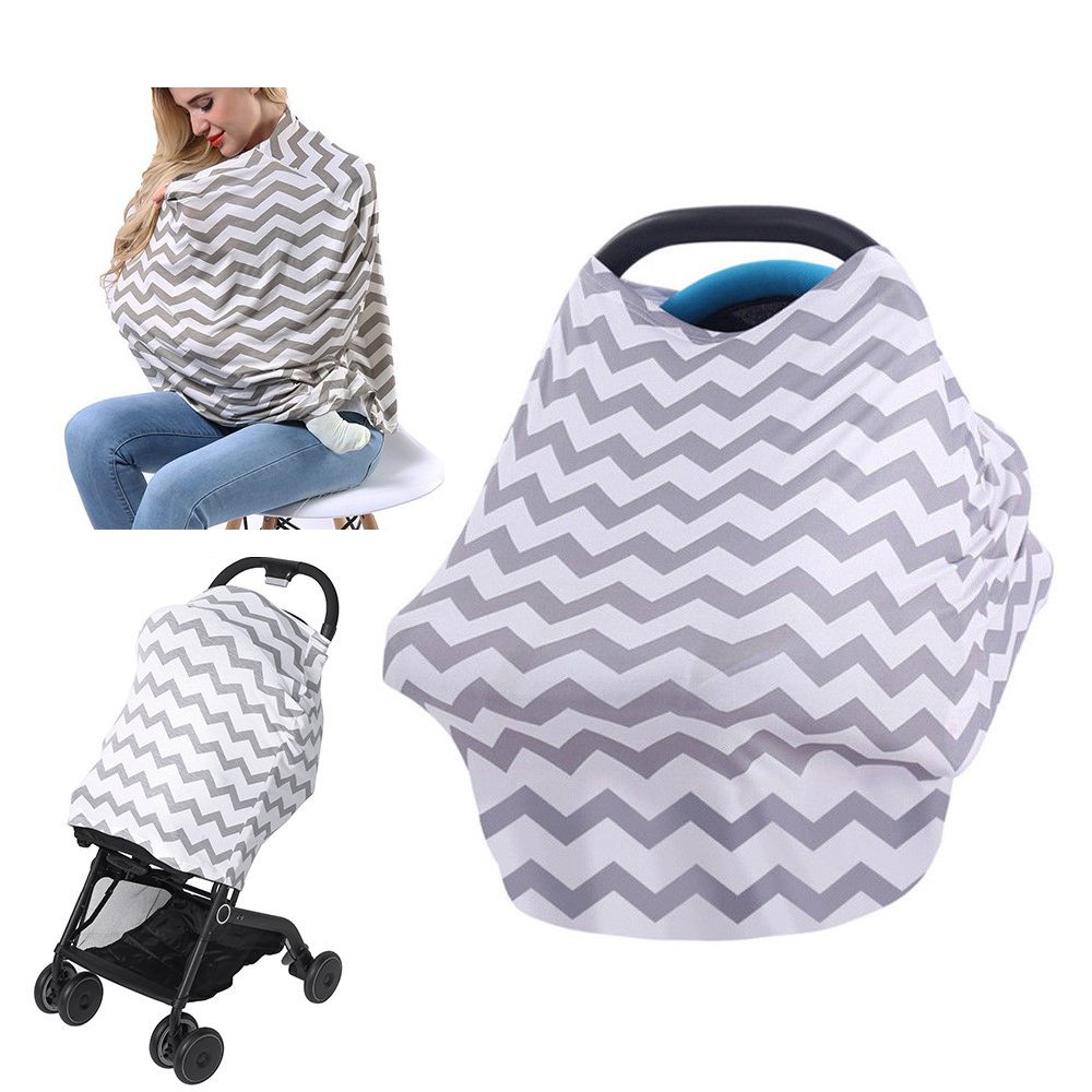 **Baby Car Seat Covers for Boys & Girls - Soft Stretchy Nursing Cover, High Chair & Shopping Cart Protector - Breastfeeding Canopy for Car Seats & Strollers (Perfect for Travel, Shopping & On-the-Go Feeding)**