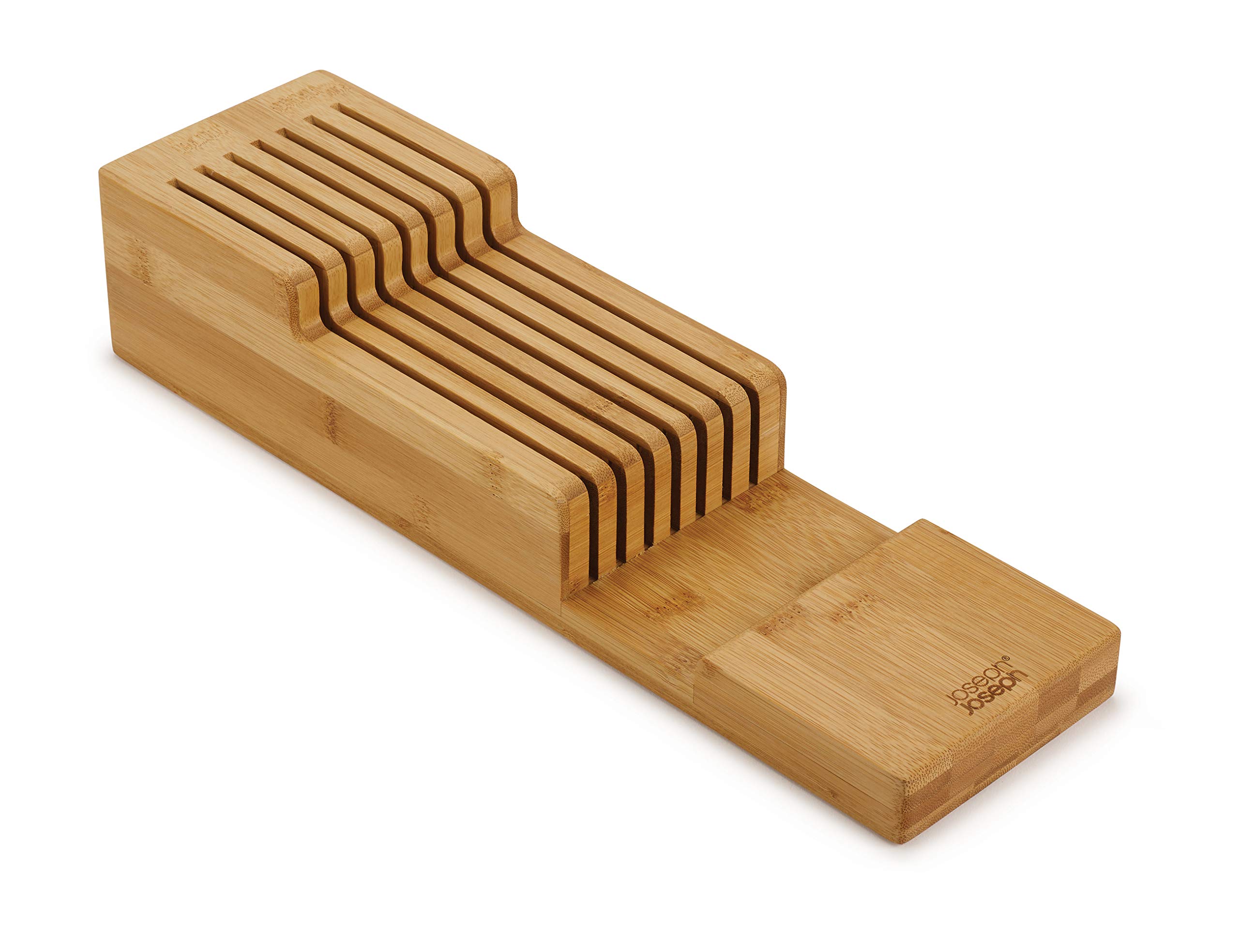 Joseph Joseph Bamboo DrawerStore Knife Organizer - Compact Flatware & Silverware Tray for Kitchen Drawers | Perfect for Organizing Knives, Forks, Spoons & Kitchen Utensils | Ideal for Home, Restaurant & Office Use